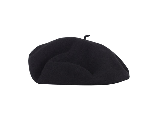 BLACK WOOL BERET