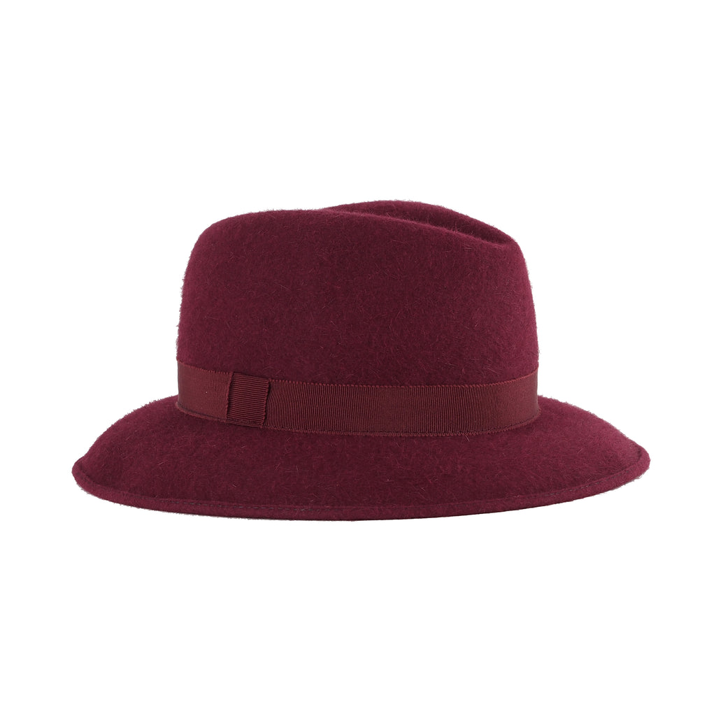 BURGUNDY FEDORA HAT