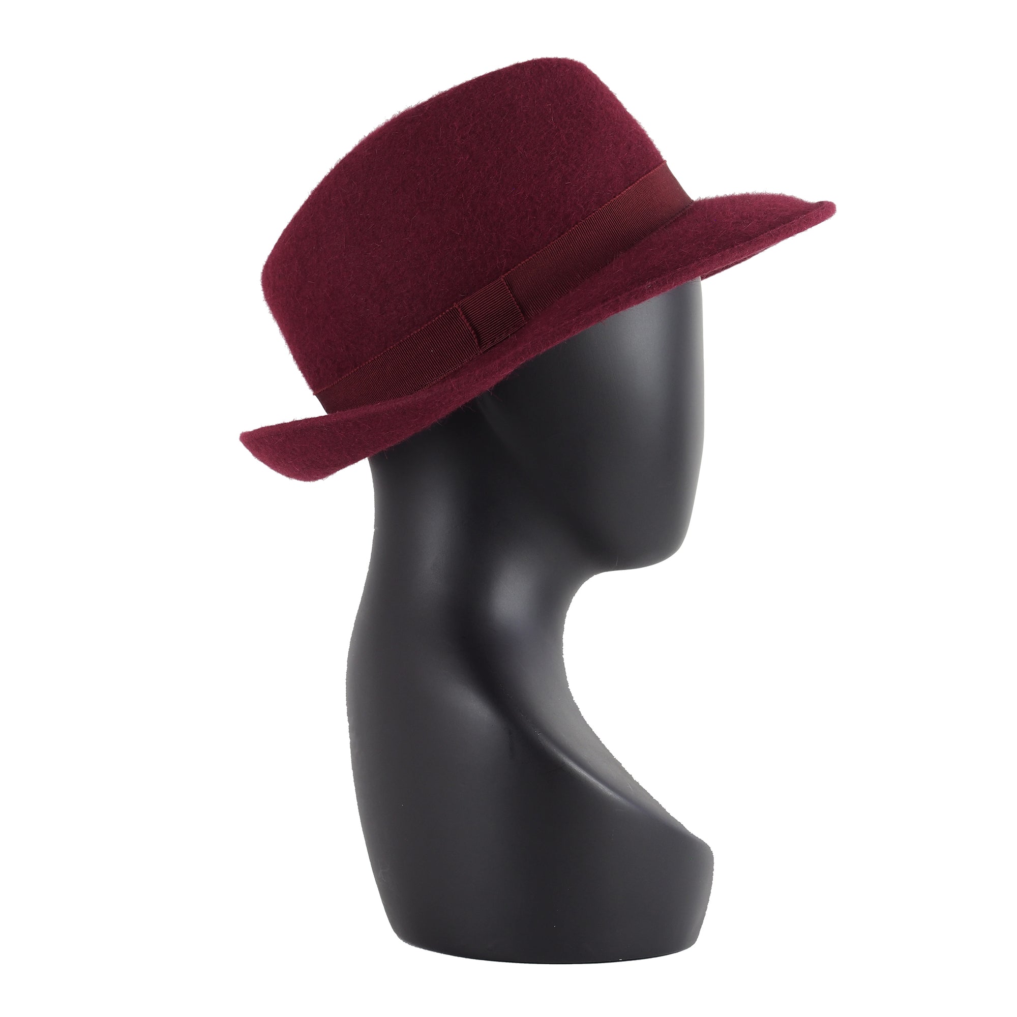 BURGUNDY FEDORA HAT