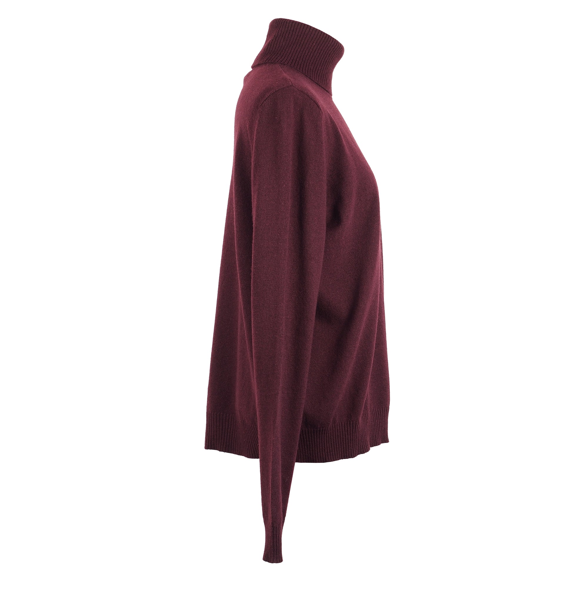 BURGUNDY TURTLENECK WOOL SWEATER
