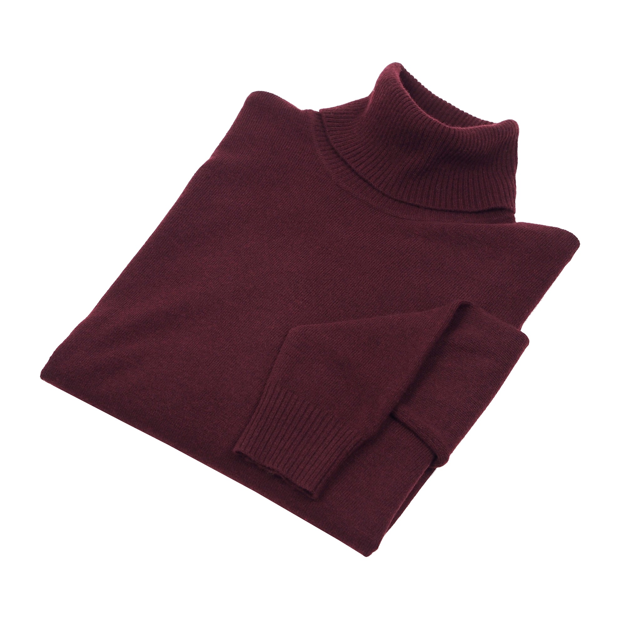 BURGUNDY TURTLENECK WOOL SWEATER