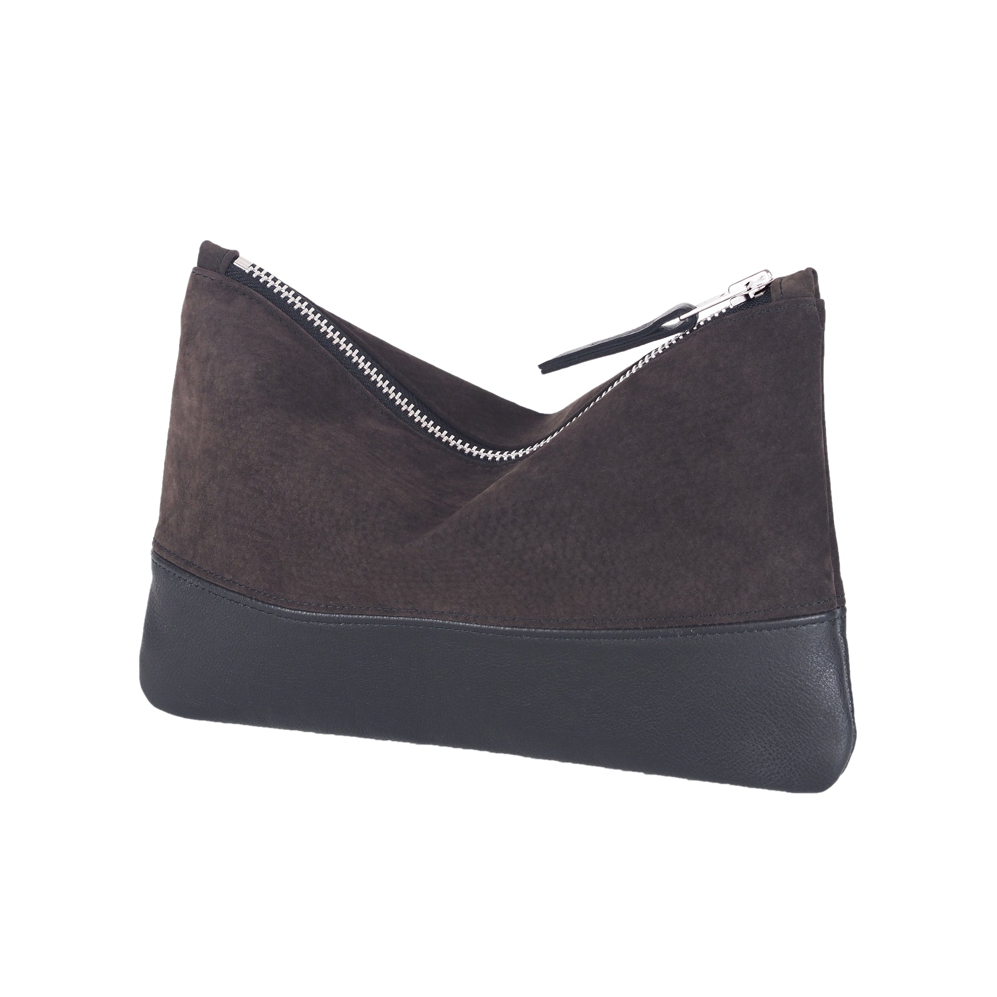BROWN SUEDE CLUTCH