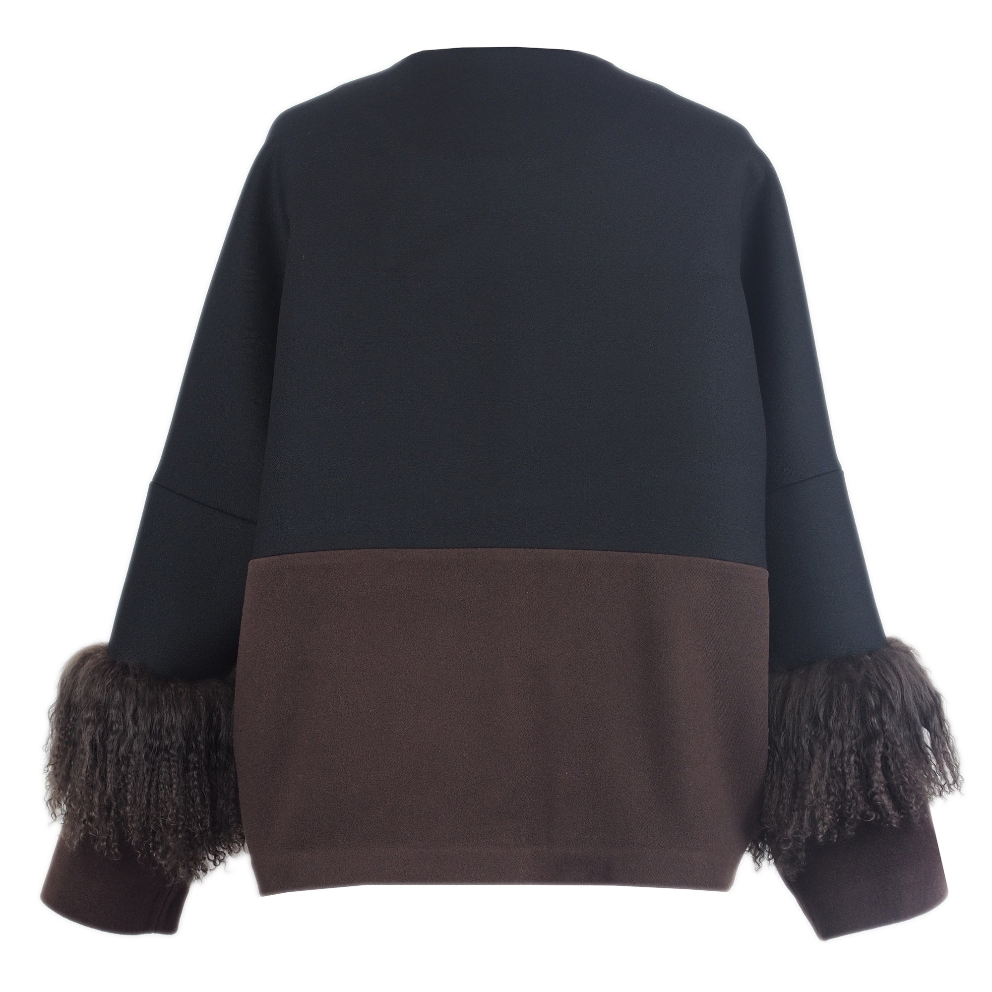 COLOR BLOCKING WOOL JACKET