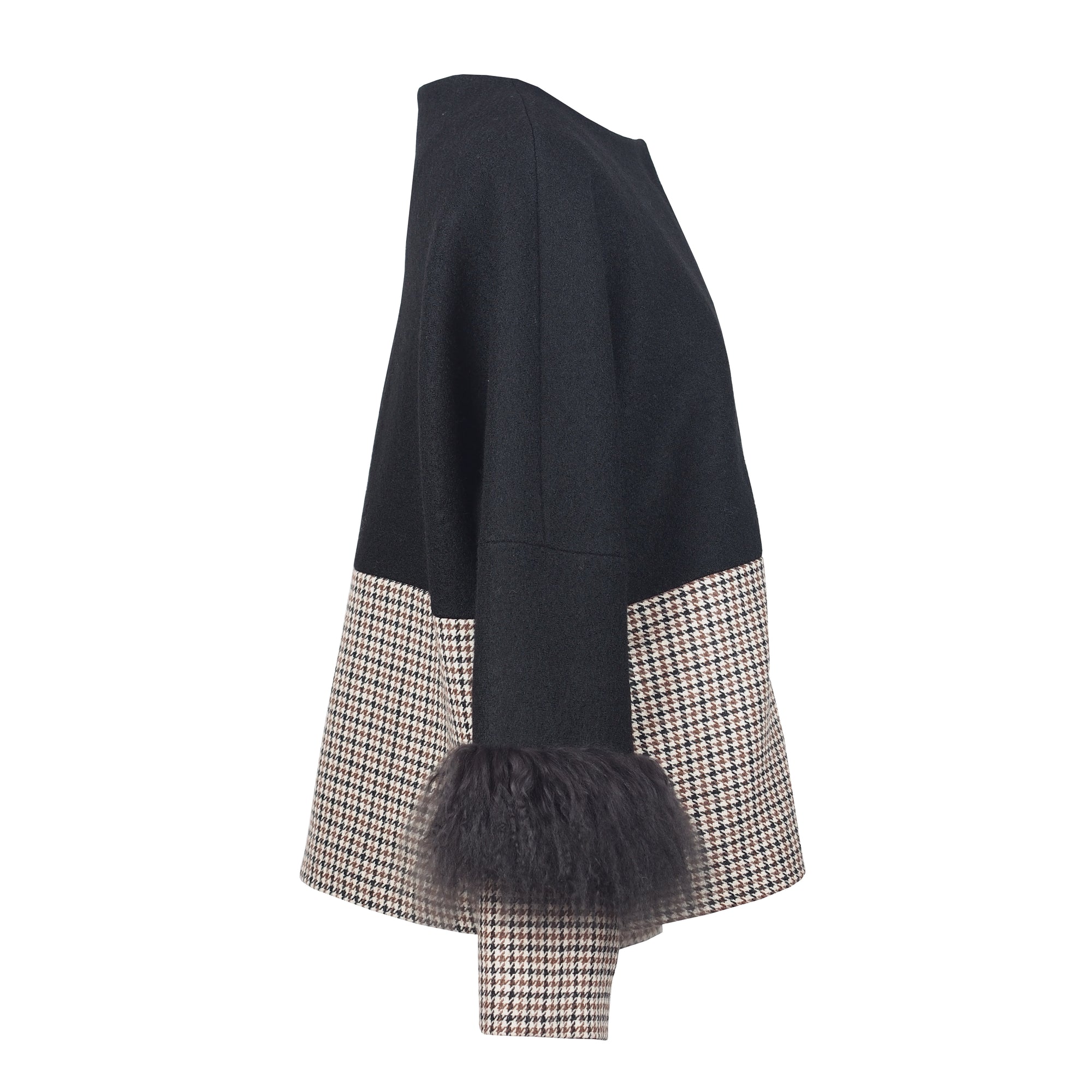 COLOR BLOCKING WOOL JACKET