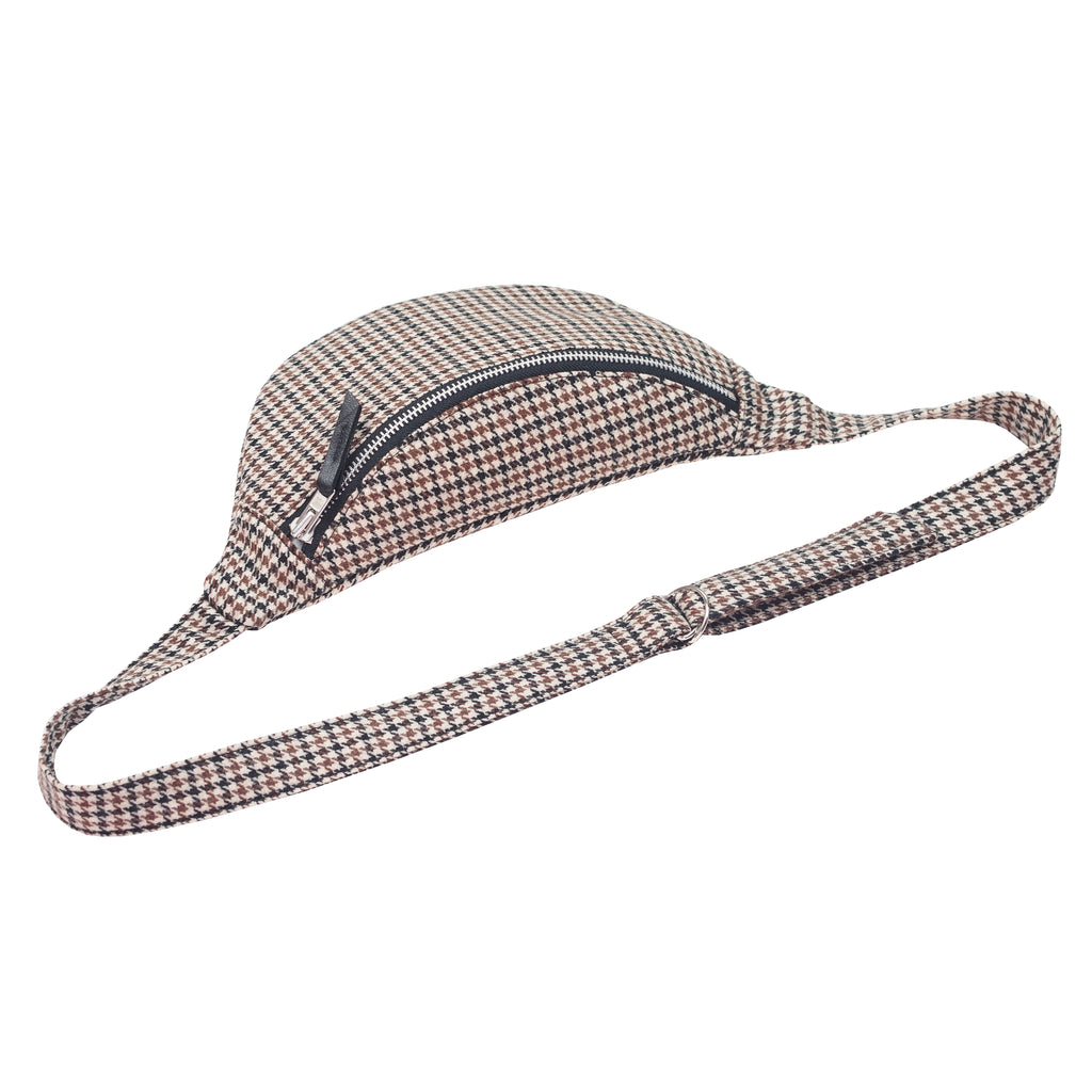 HOUNDSTOOTH TWEED BUM BAG
