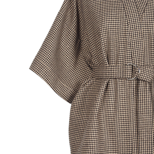HOUNDSTOOTH WOOL KIMONO