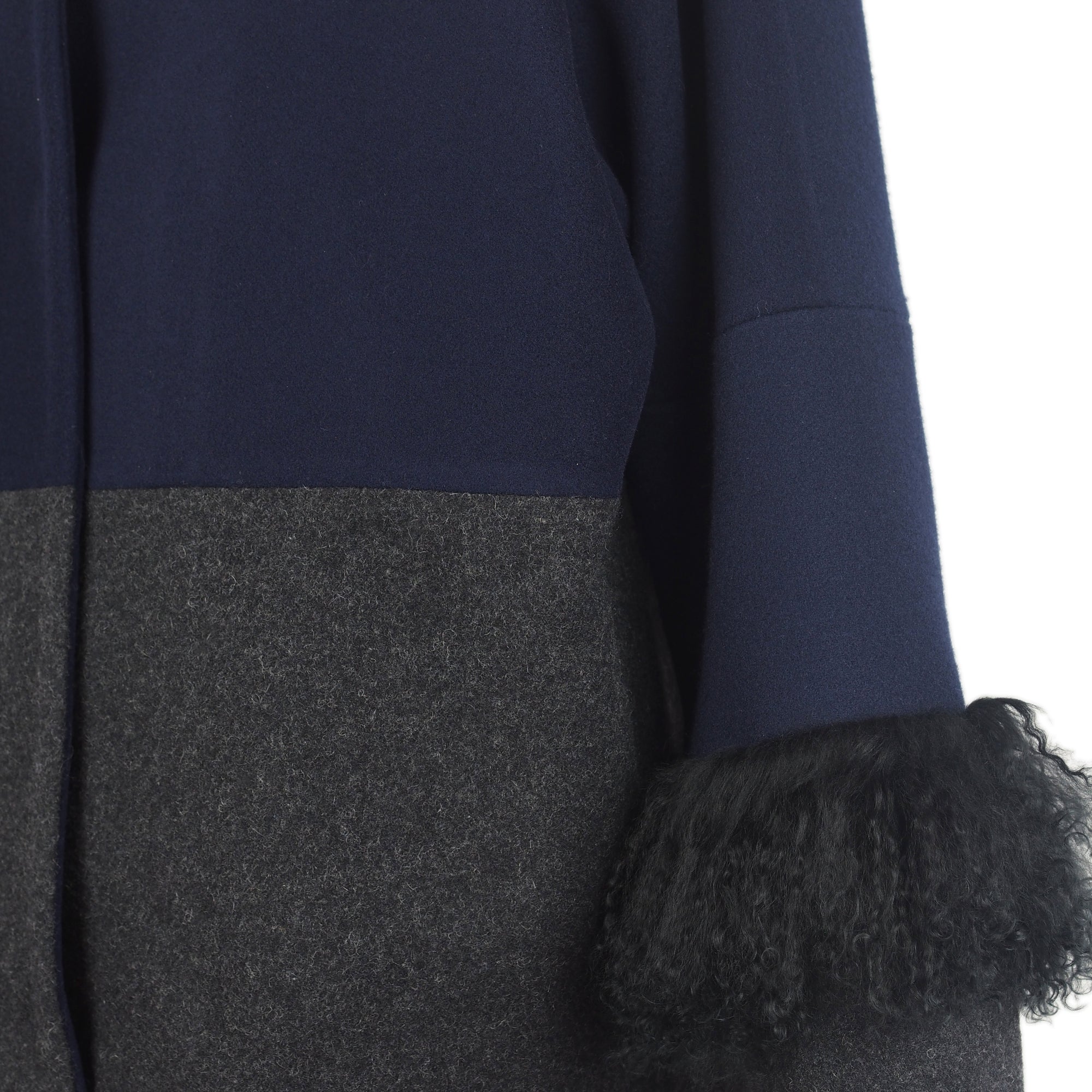COLOR BLOCKING WOOL JACKET