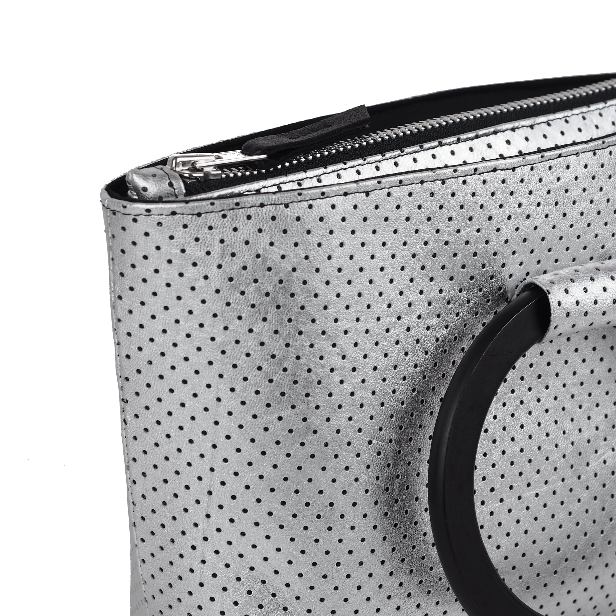 LASER CUT LEATHER STATEMENT BAG