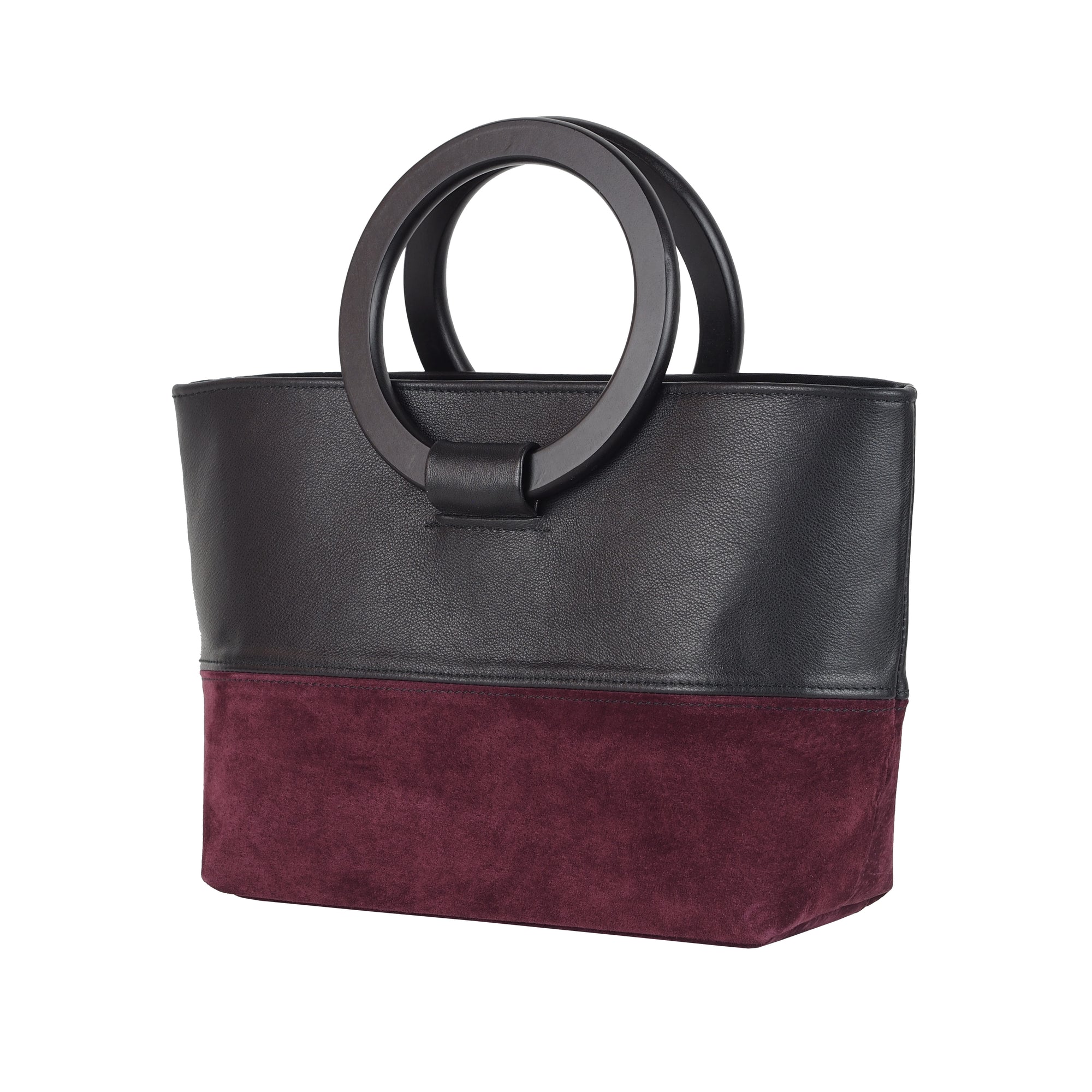 HANDBAG WITH ROUND HANDLES