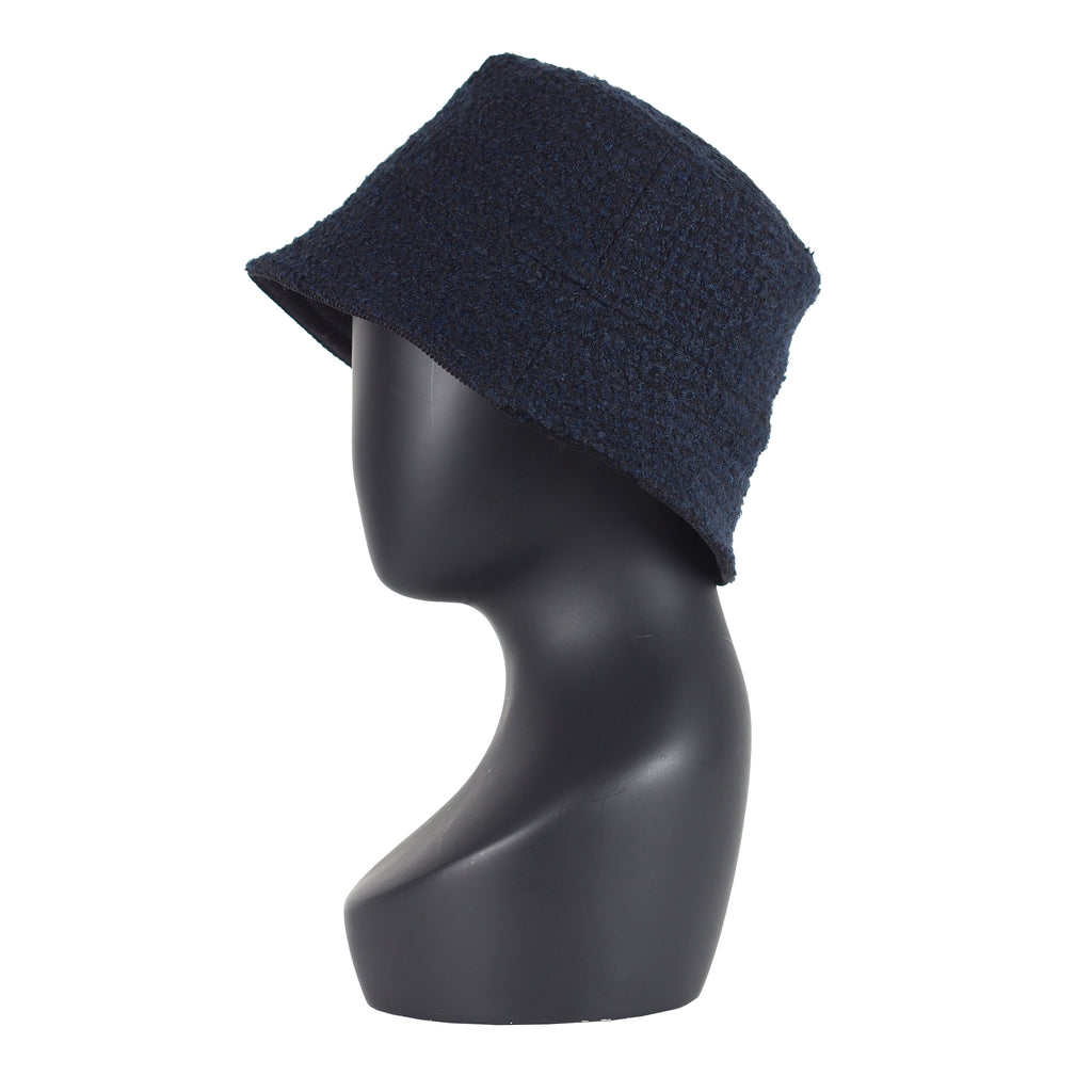 UPCYCLED BOUCLE BUCKET HAT