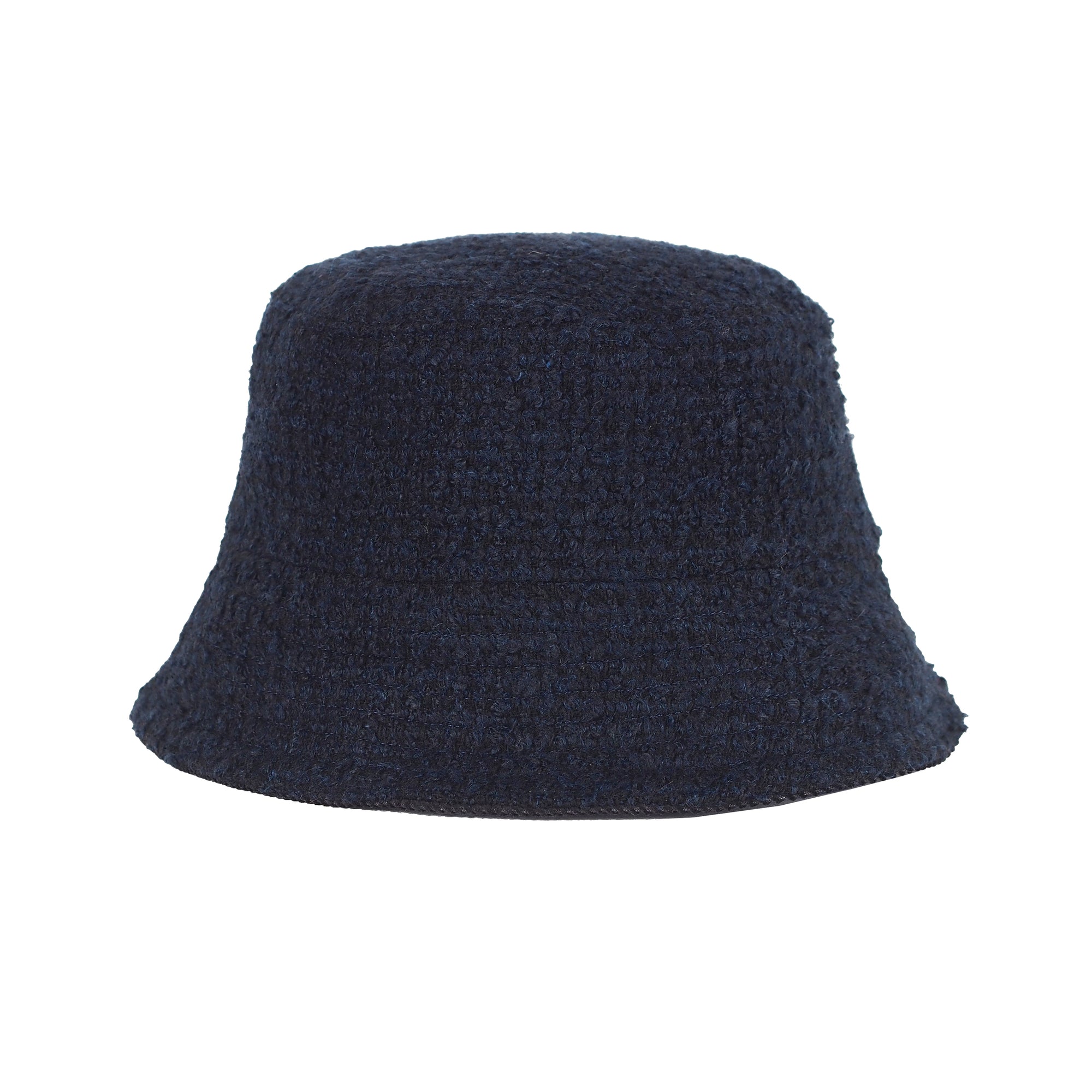 UPCYCLED BOUCLE BUCKET HAT