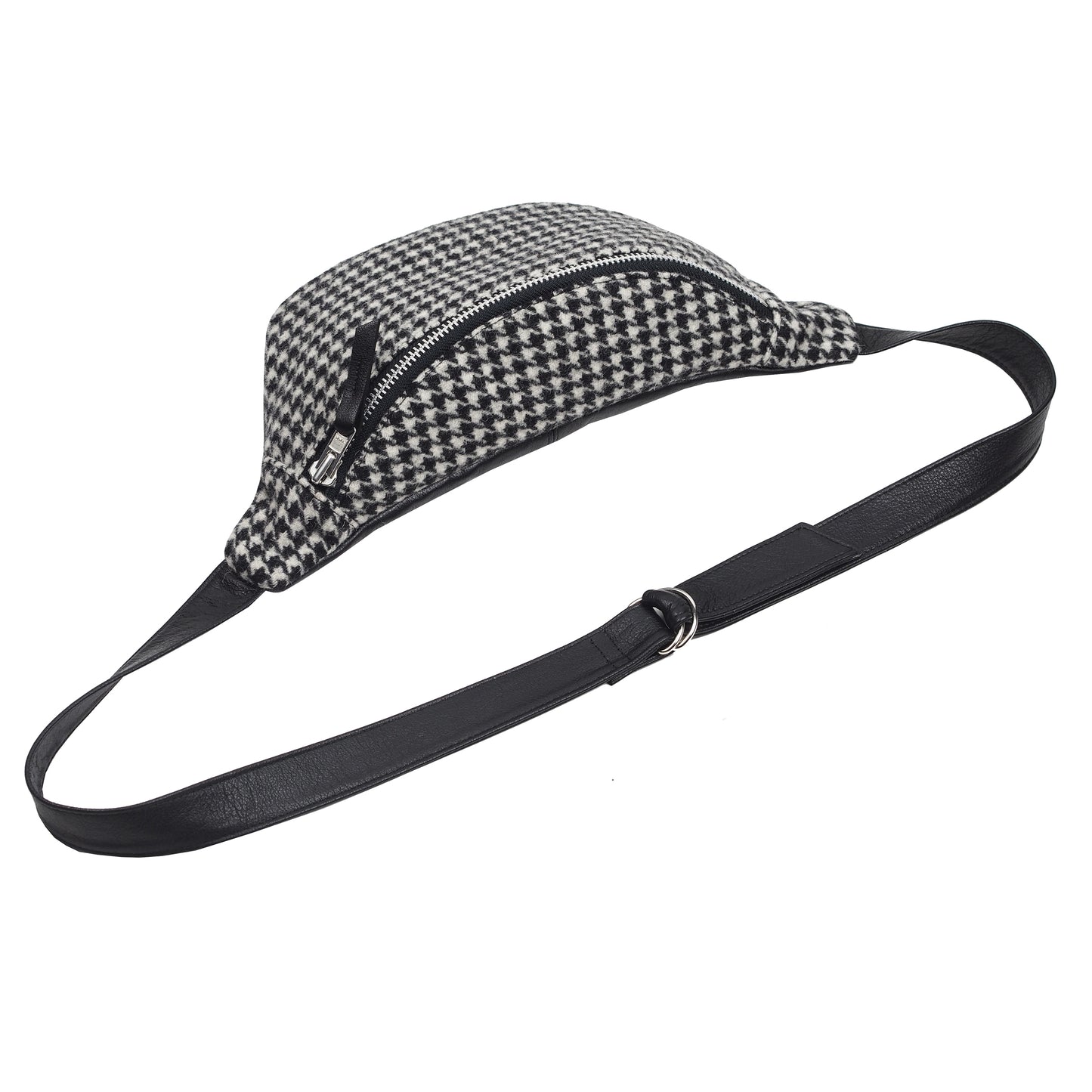 HOUNDSTOOTH TWEED BUM BAG
