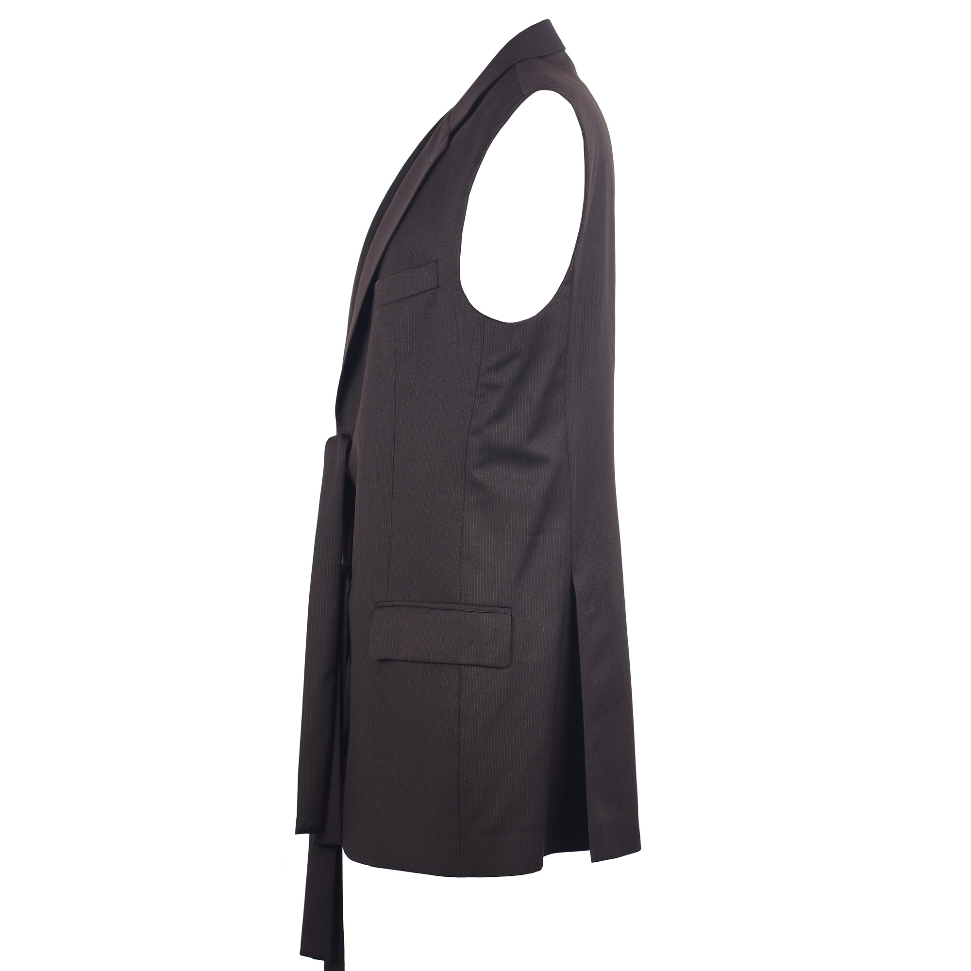 UPCYCLED BROWN WOOL WAISTCOAT