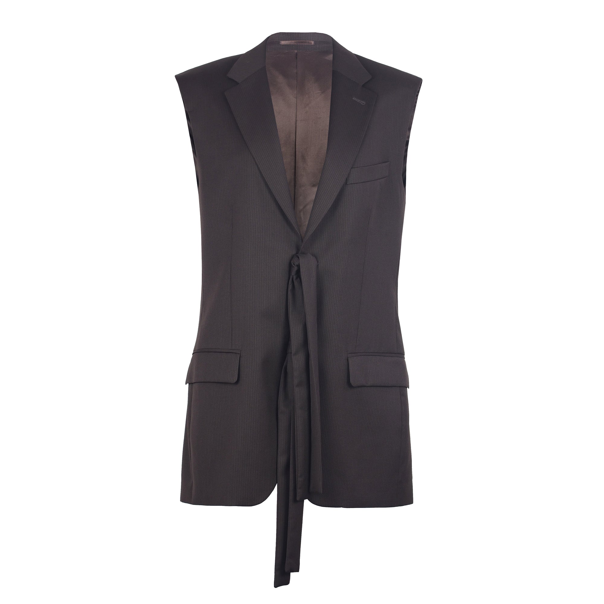 UPCYCLED BROWN WOOL WAISTCOAT