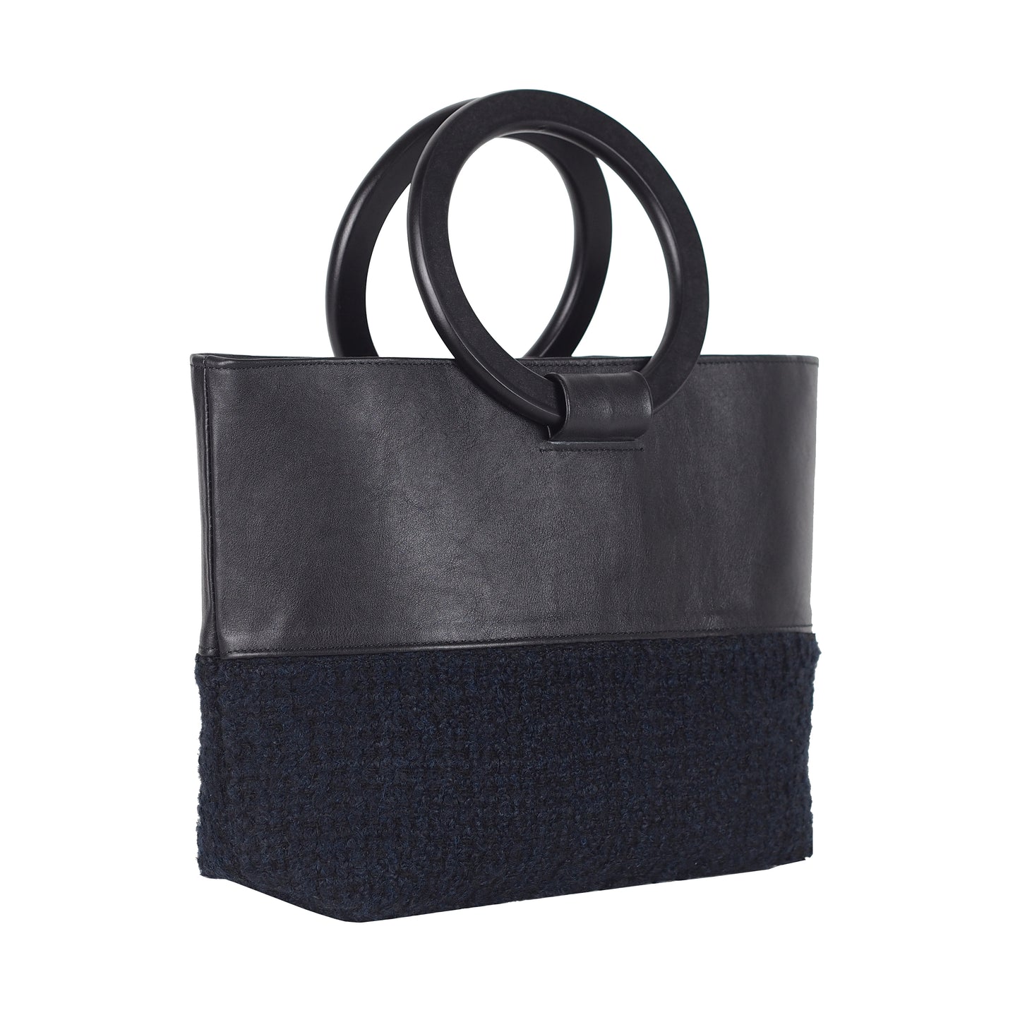 HANDBAG WITH ROUND HANDLES