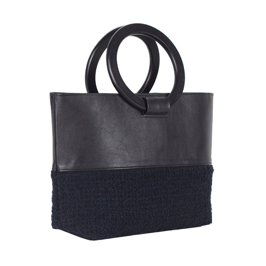 HANDBAG WITH ROUND HANDLES