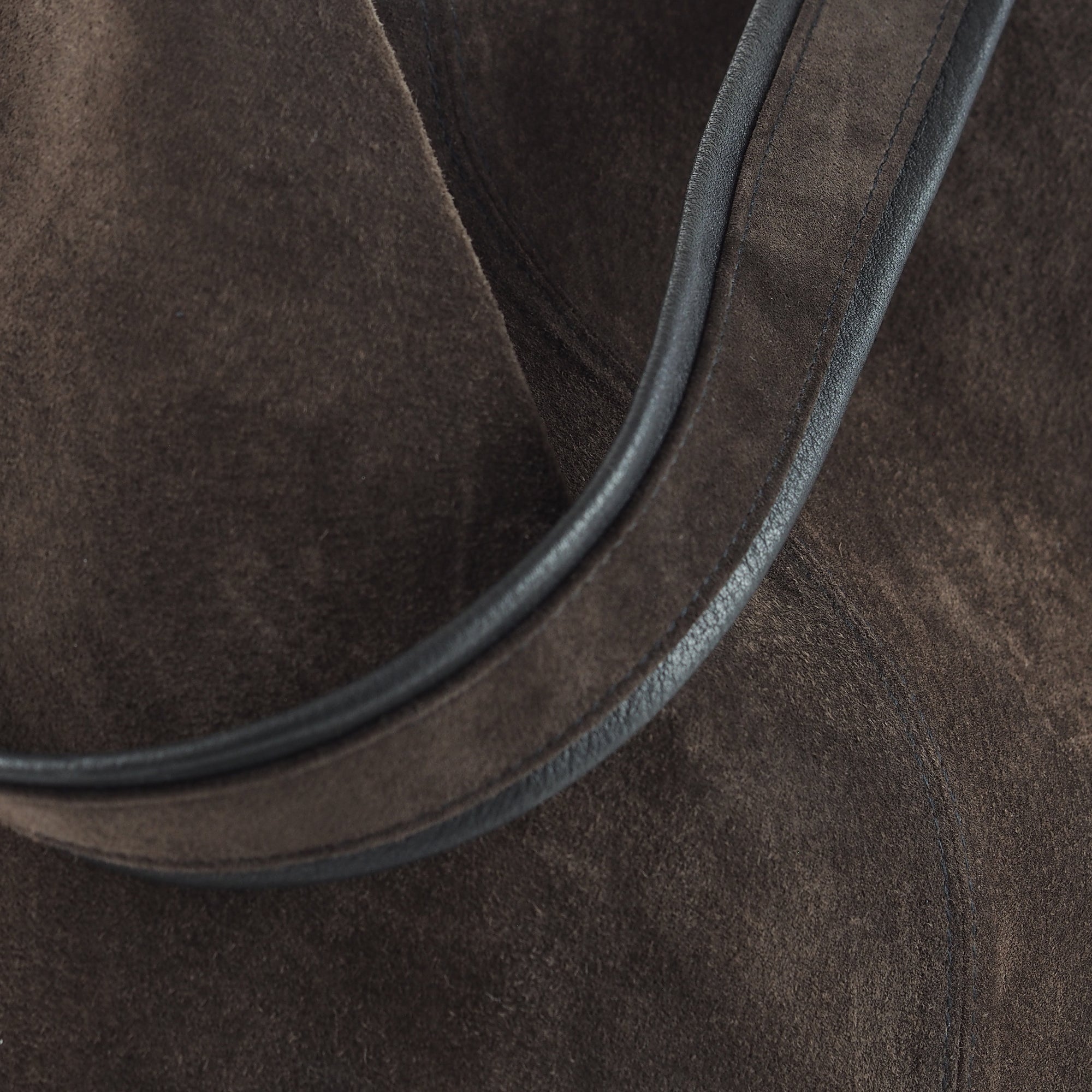 WALNUT BROWN SUEDE TOTE BAG