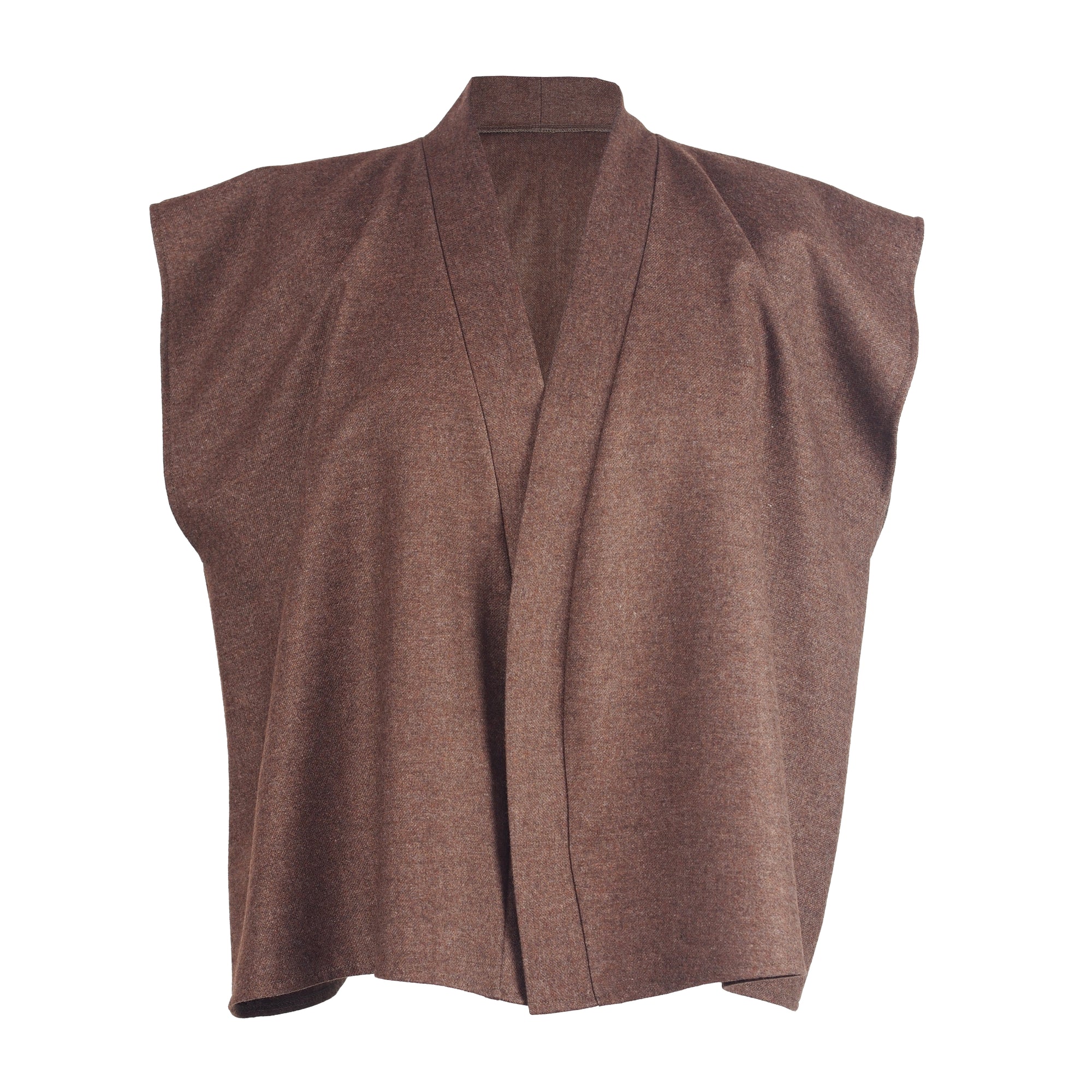 CHESTNUT BROWN WOOL WAISTCOAT