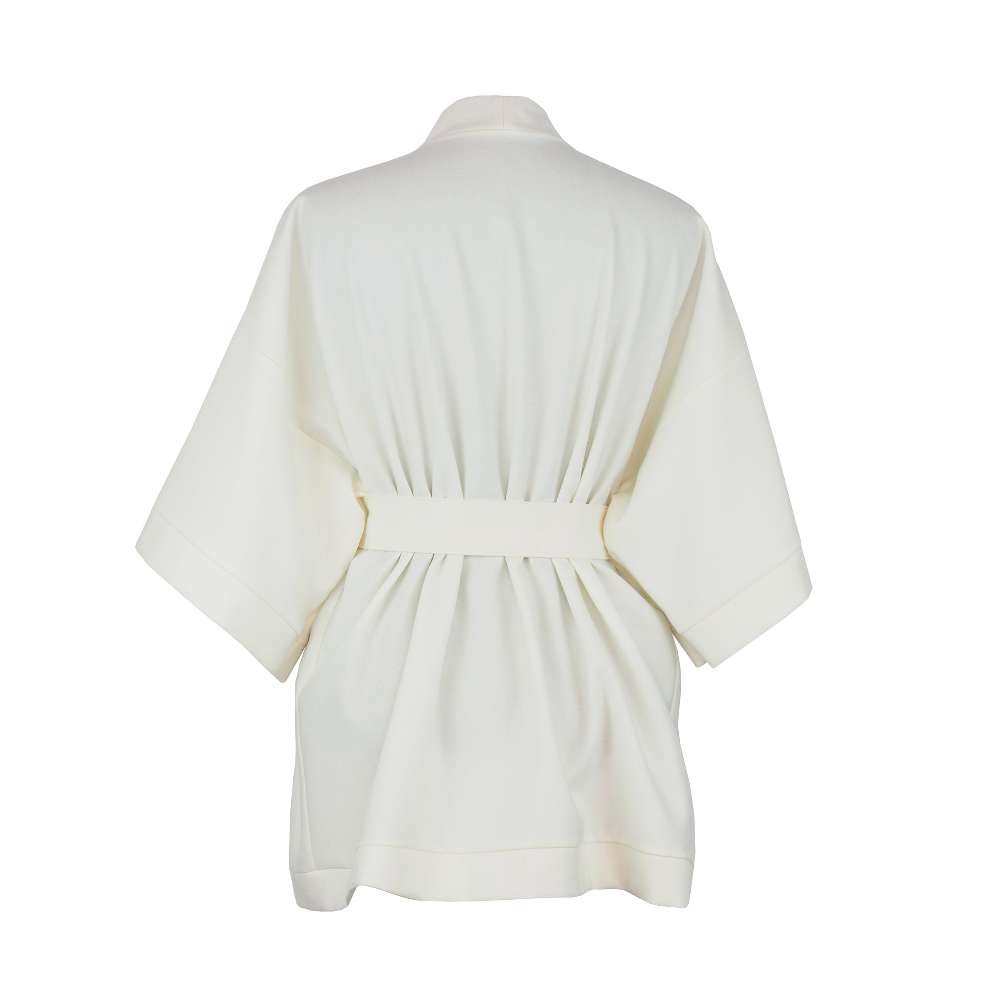 IVORY WOOL KIMONO