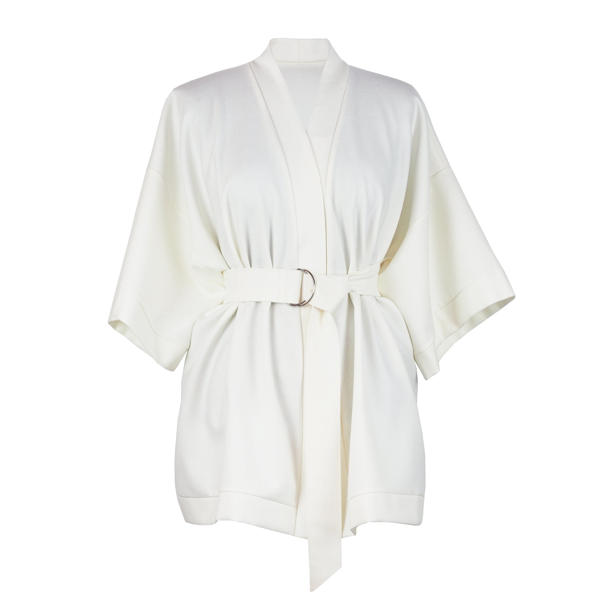 IVORY WOOL KIMONO