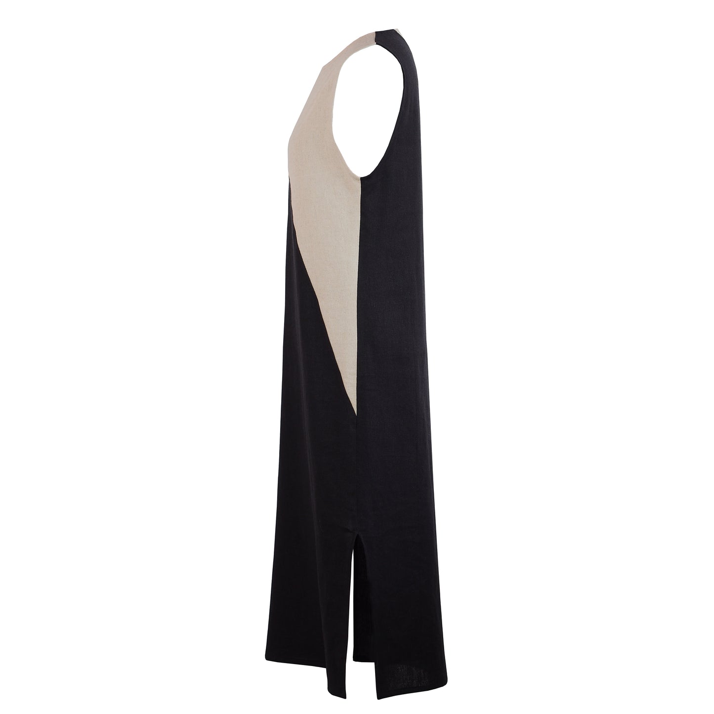 COLOR BLOCKING MIDI SHIFT DRESS