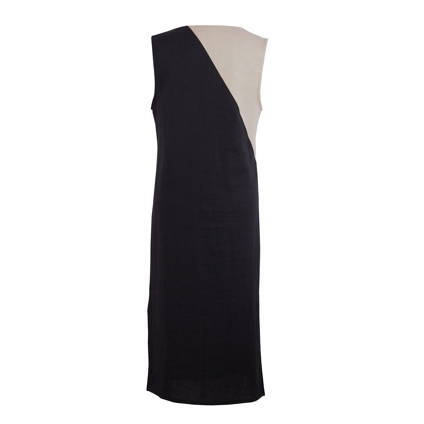 COLOR BLOCKING MIDI SHIFT DRESS