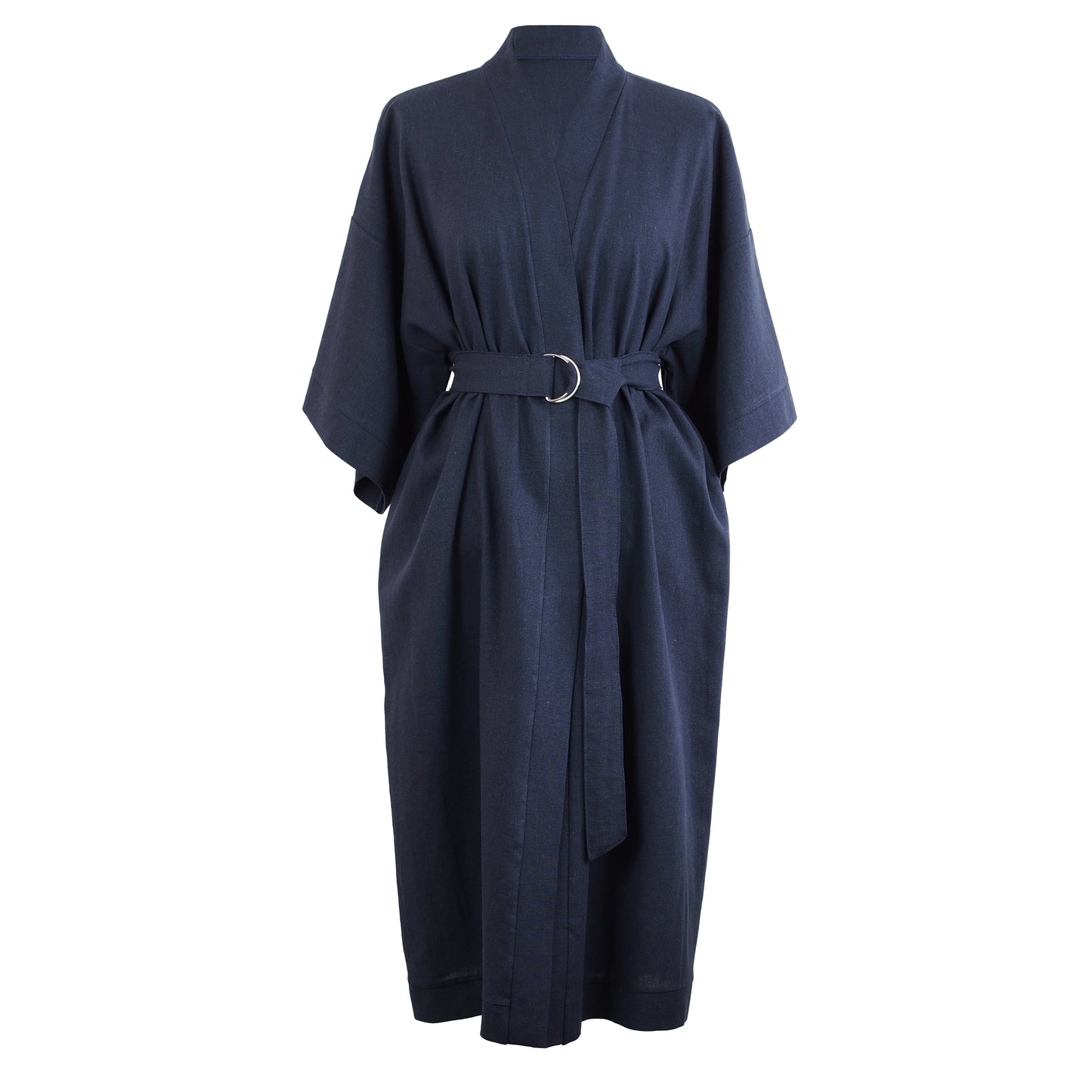 NAVY BLUE LINEN KIMONO