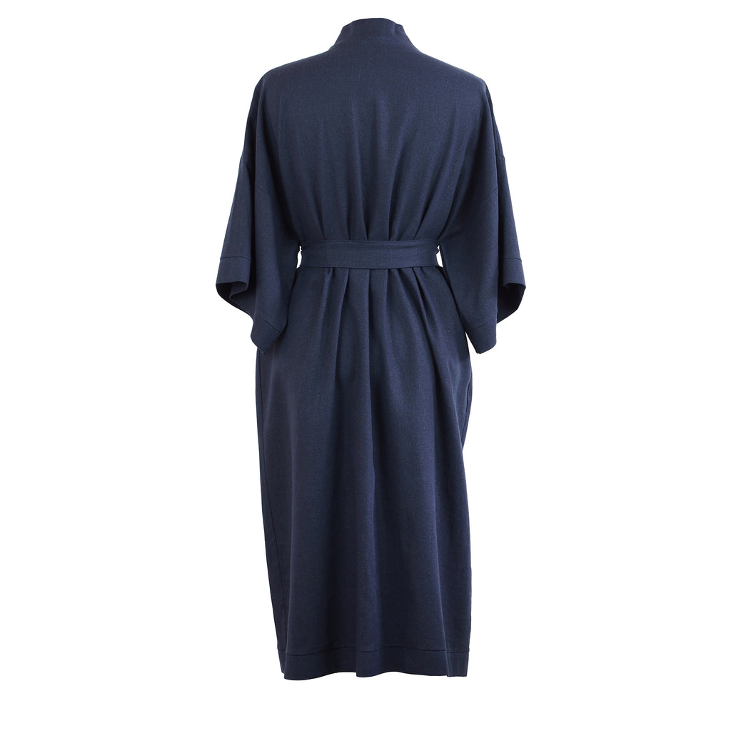 NAVY BLUE LINEN KIMONO