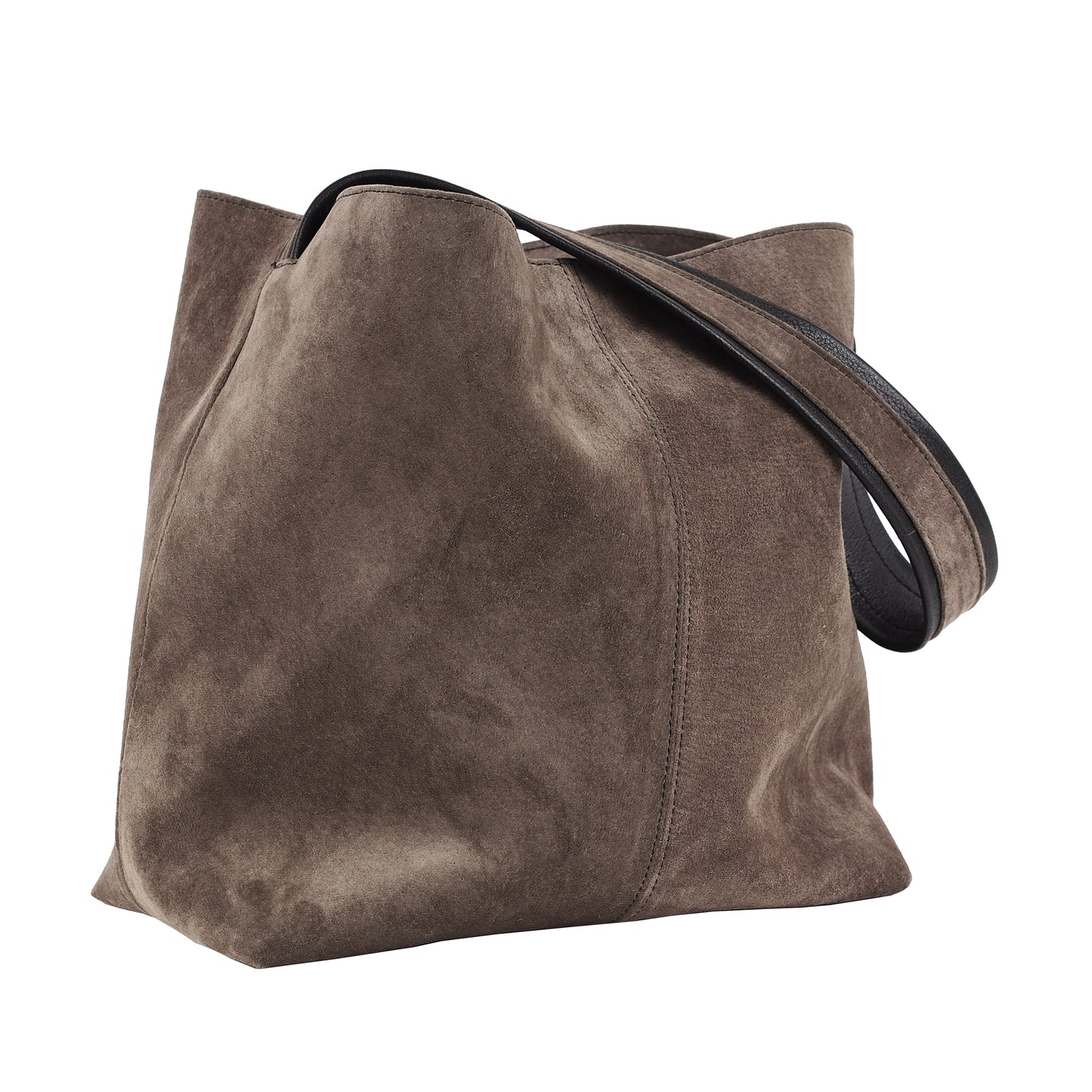TAUPE SUEDE TOTE BAG
