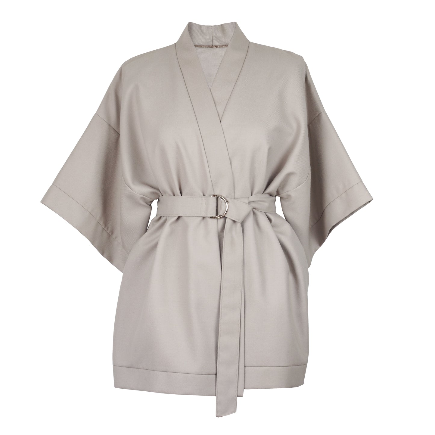 BEIGE WOOL KIMONO