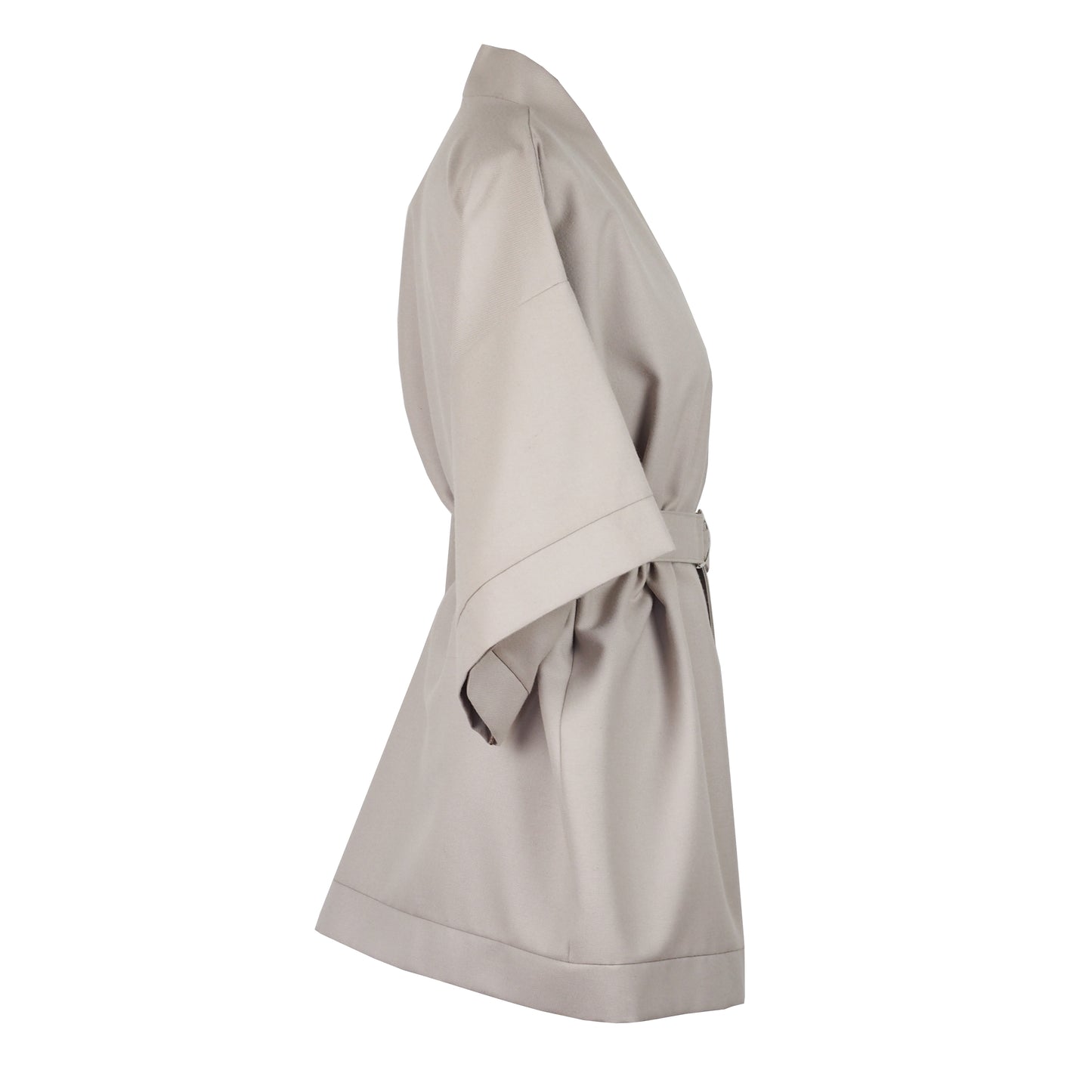 BEIGE WOOL KIMONO