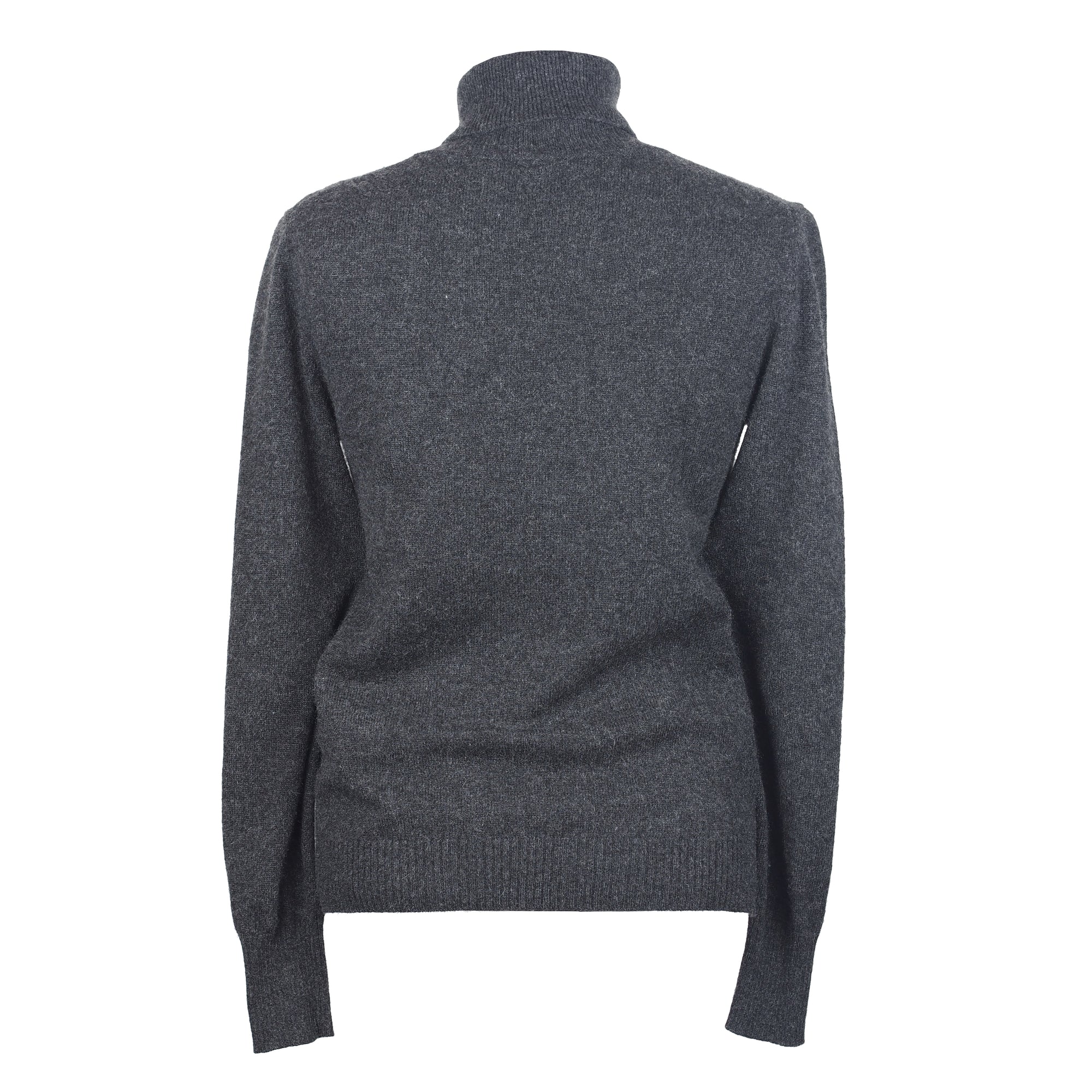 GRAY CASHMERE TURTLENECK SWEATER