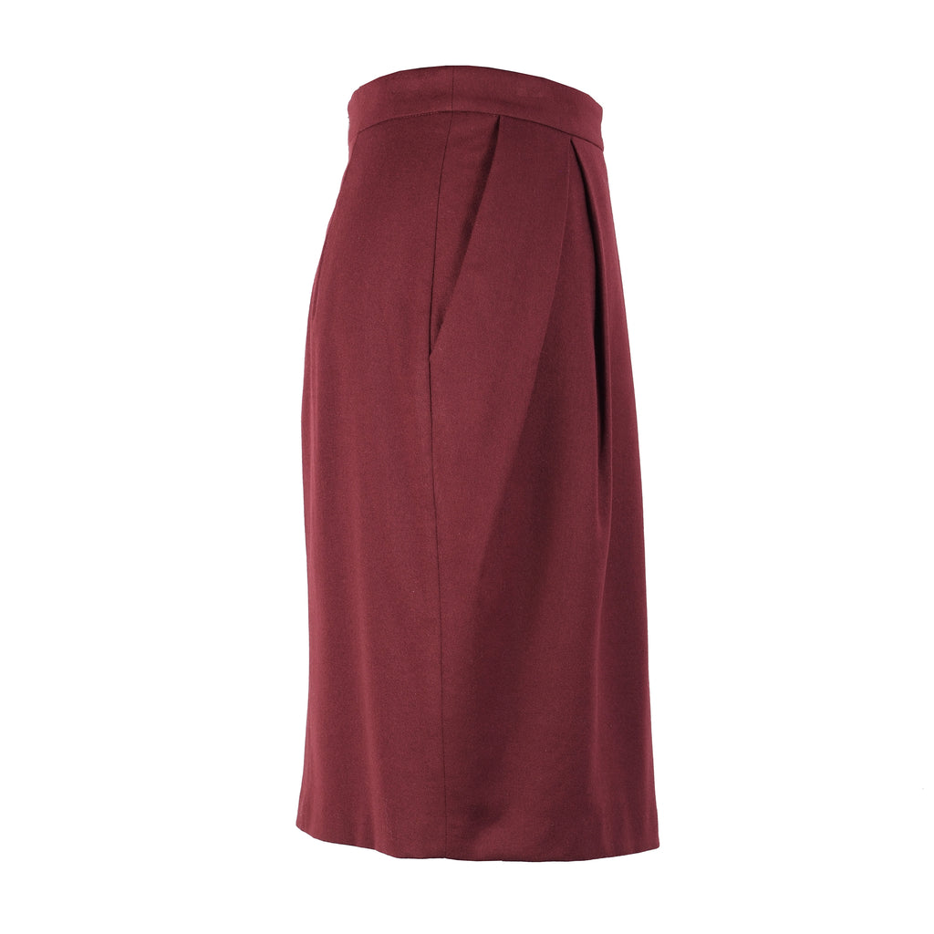 HUGO BOSS WOOL MIDI SKIRT