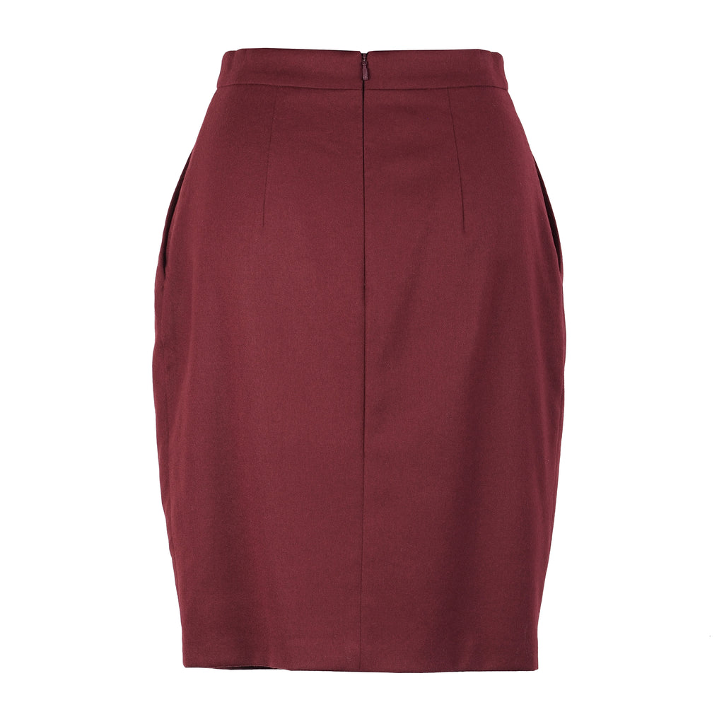 HUGO BOSS WOOL MIDI SKIRT