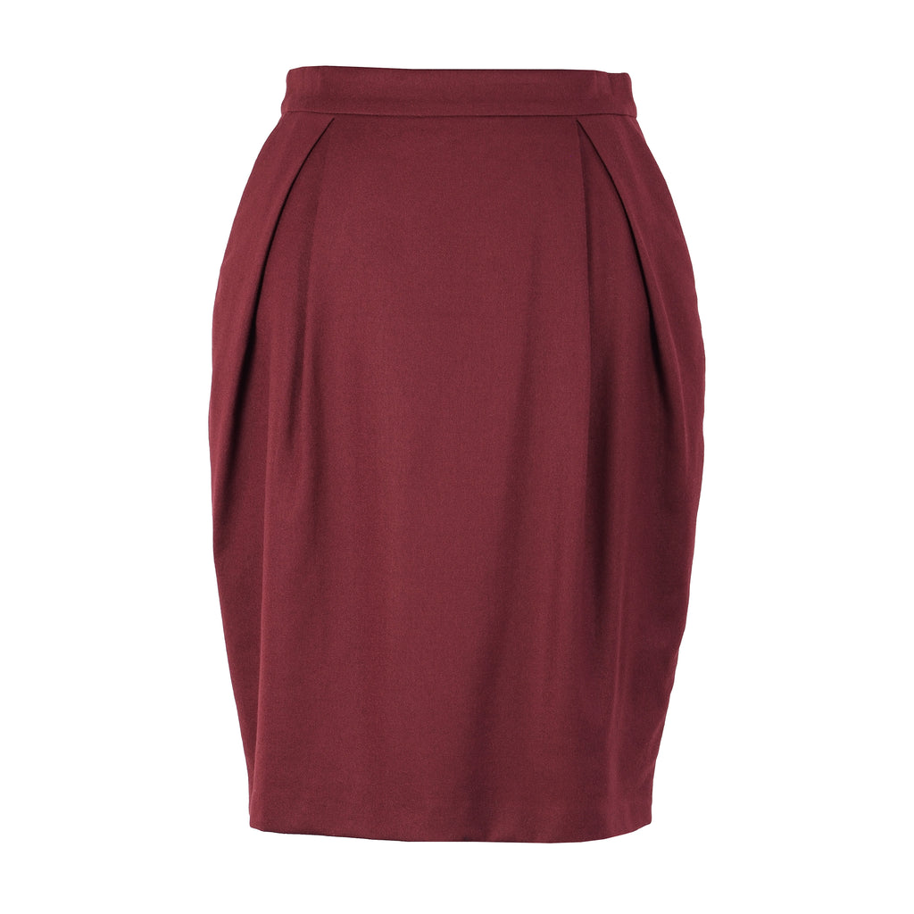 HUGO BOSS WOOL MIDI SKIRT
