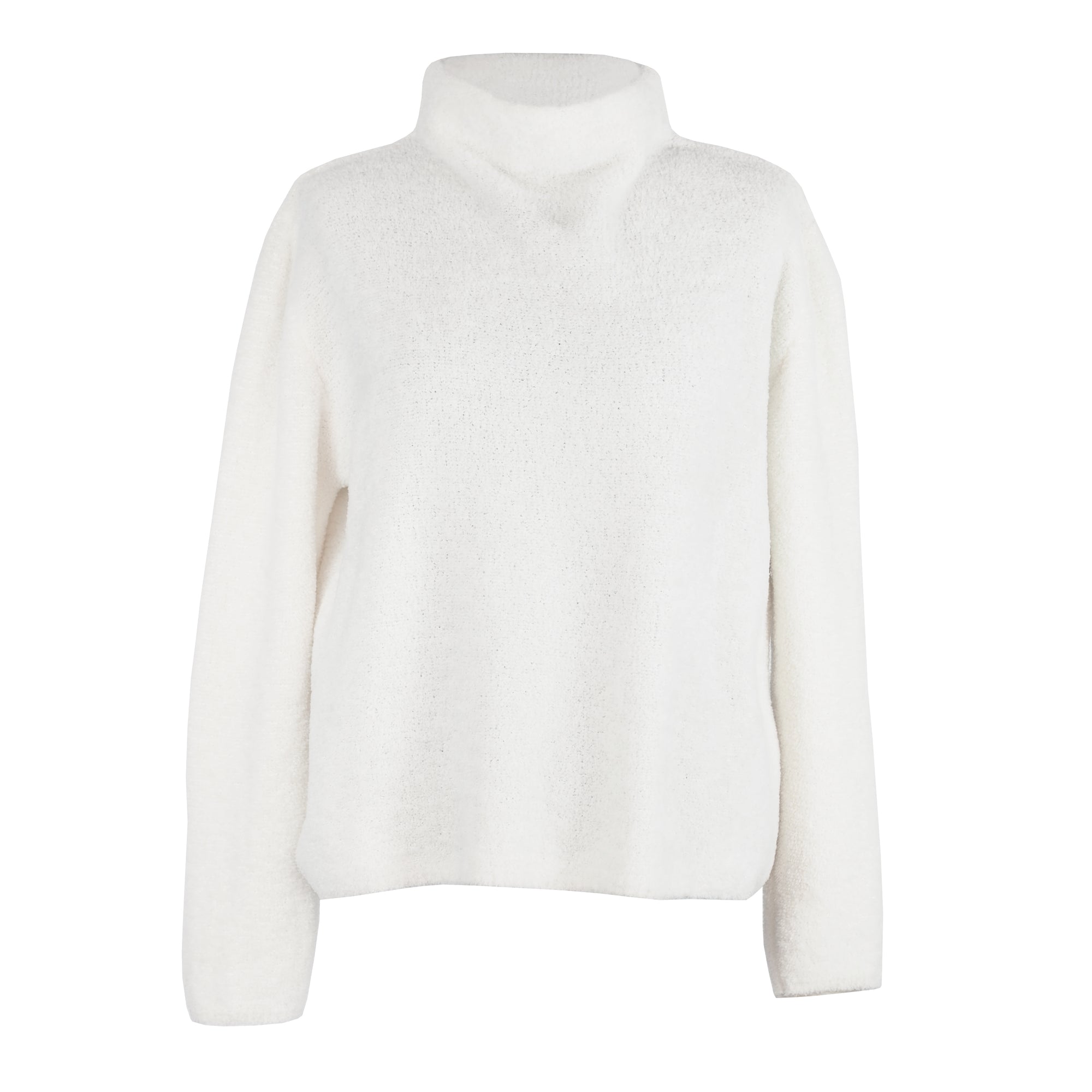 KNITTED IVORY WOOL SWEATER