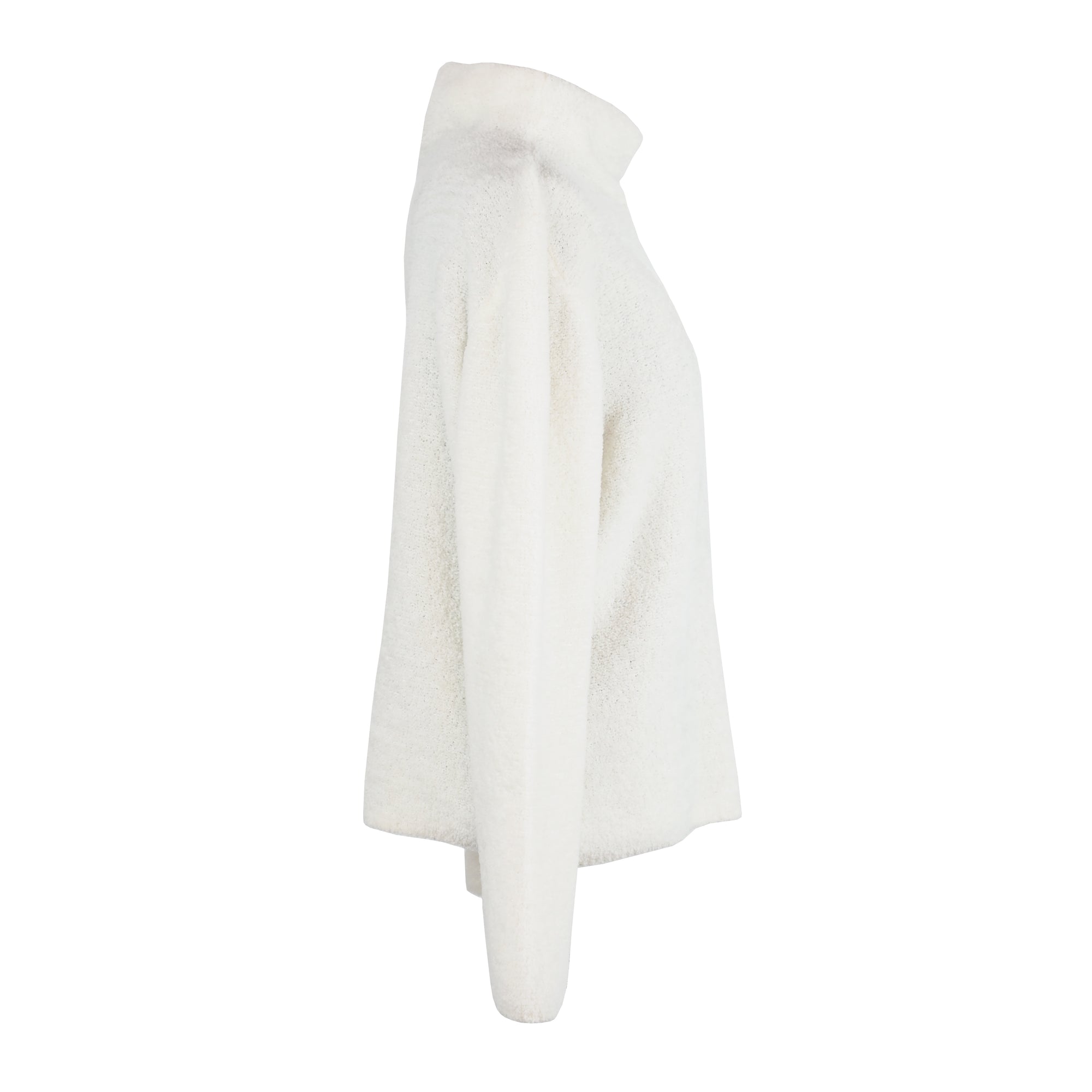 KNITTED IVORY WOOL SWEATER