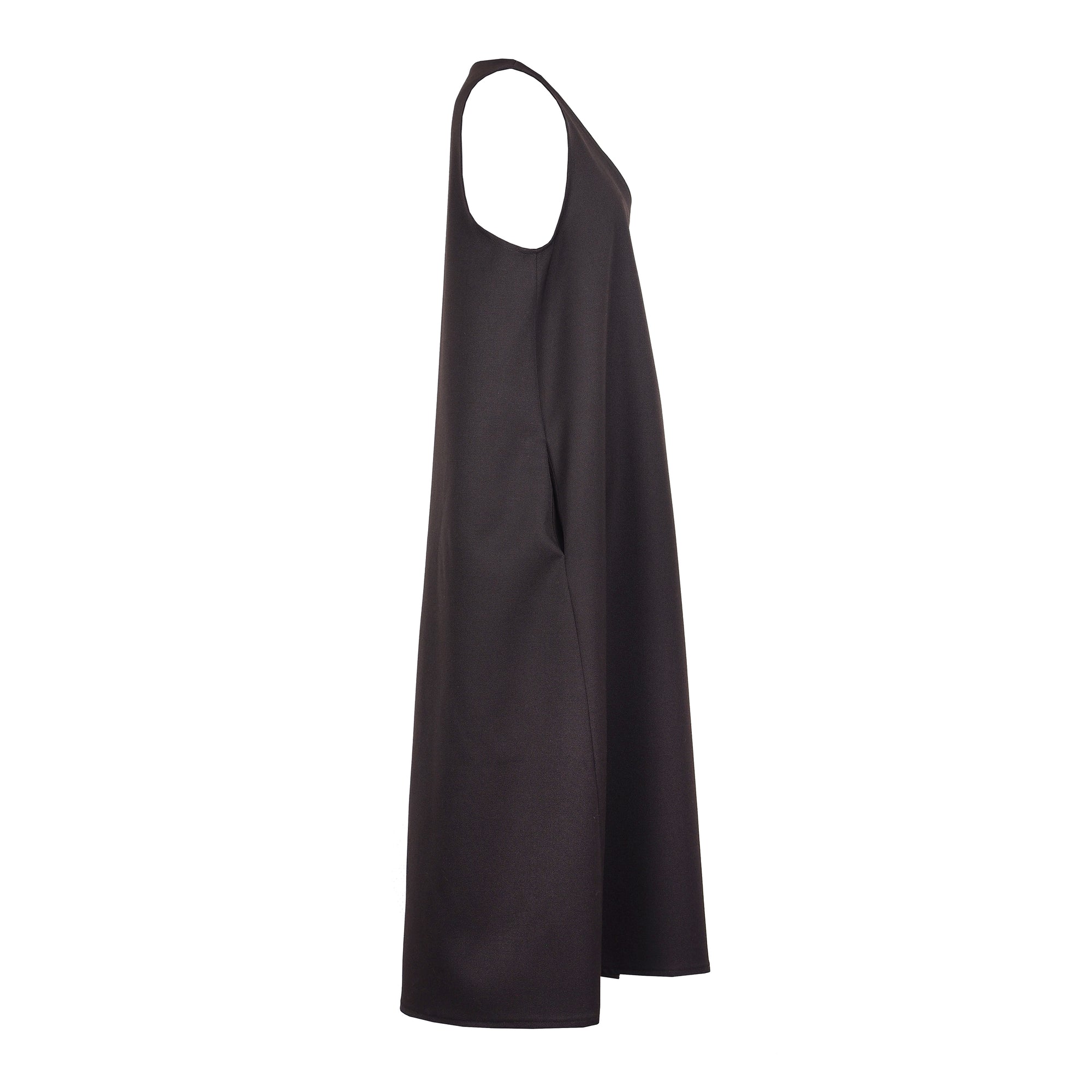 V-NECK A SHAPE MAXI SPENCER DRESS