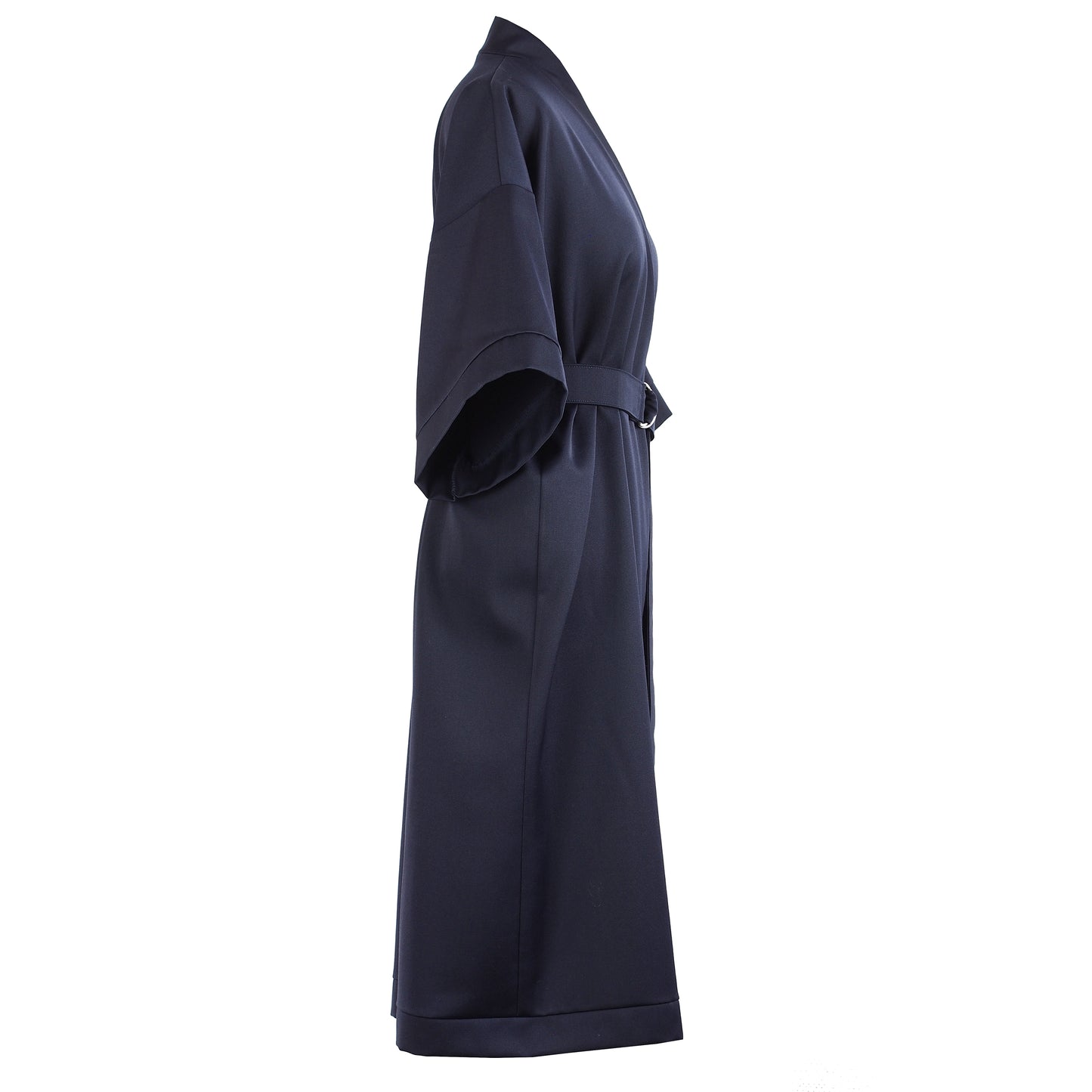 NAVY BLUE WOOL KIMONO
