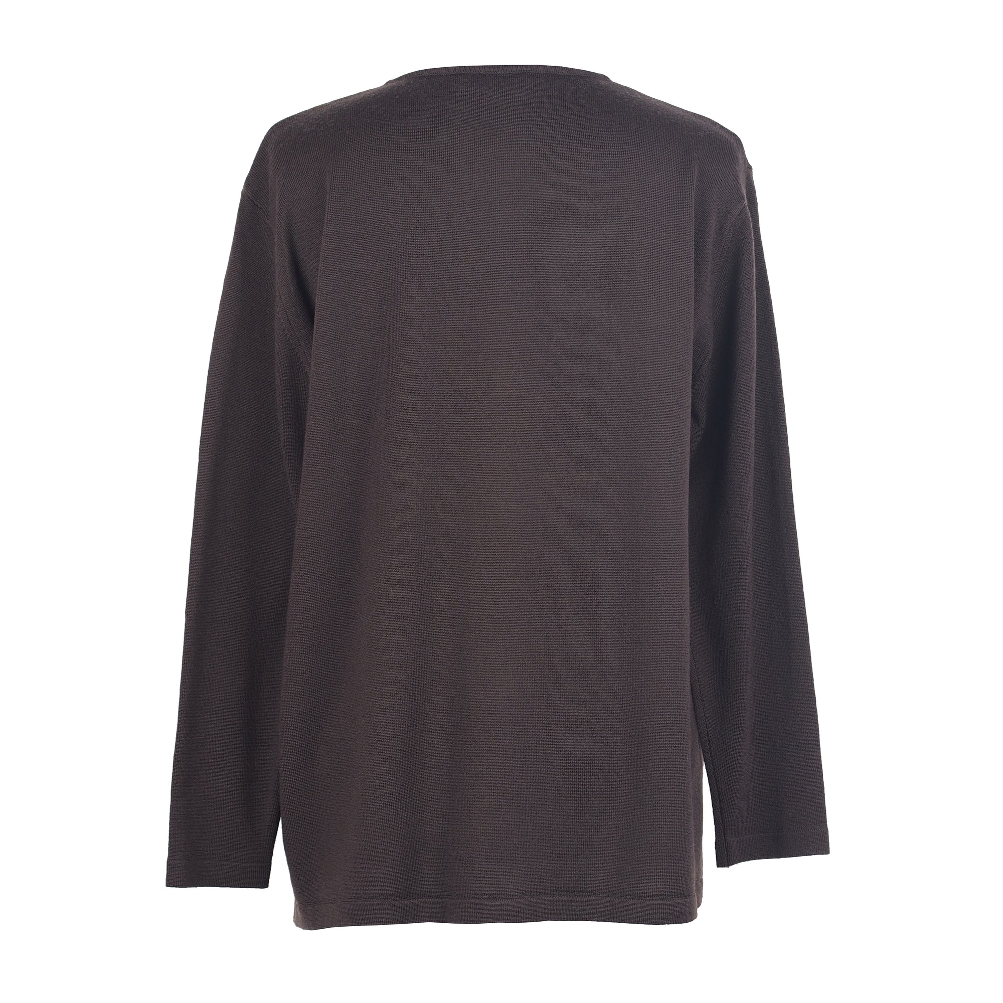 BROWN WOOL CARDIGAN