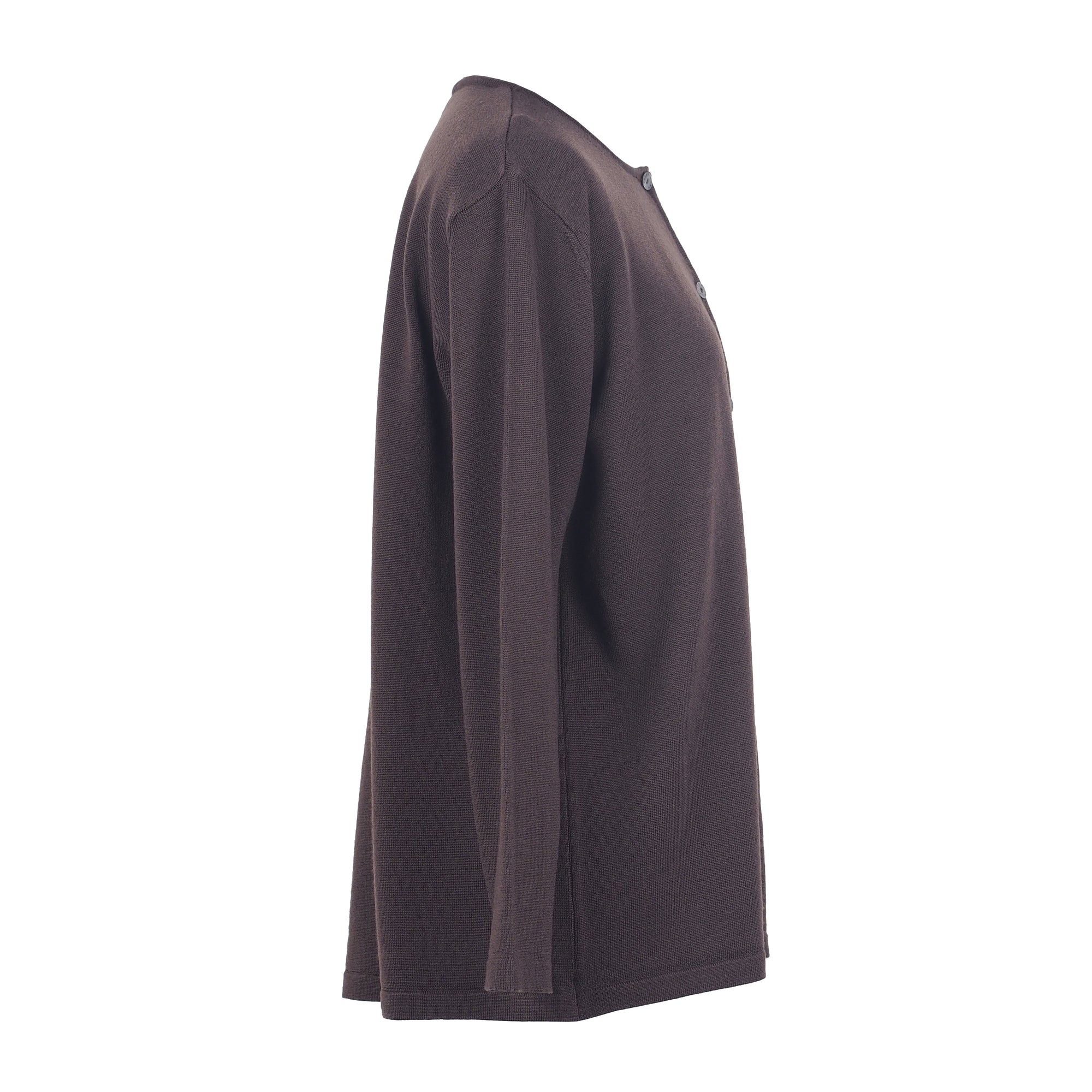 BROWN WOOL CARDIGAN