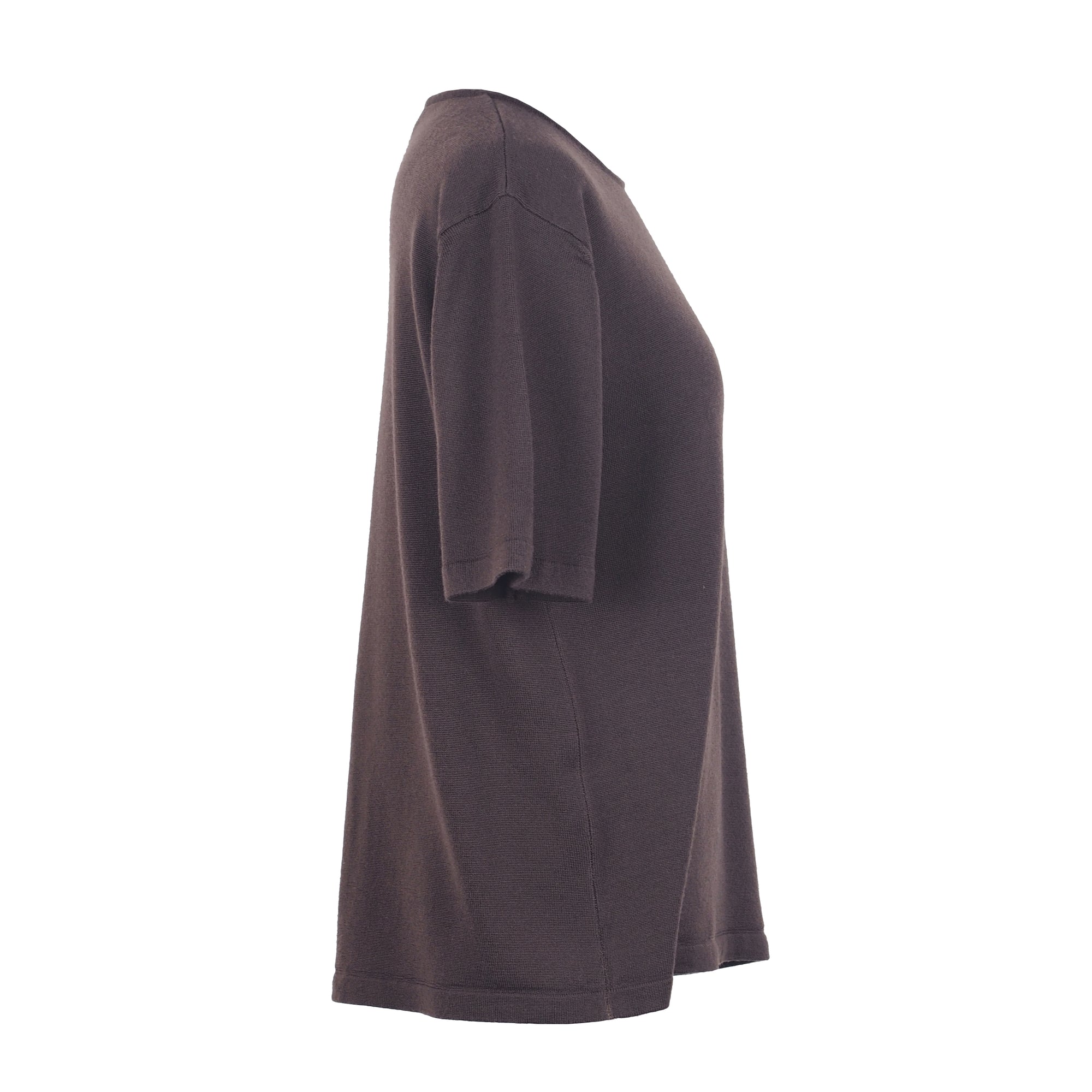 BROWN WOOL T-SHIRT