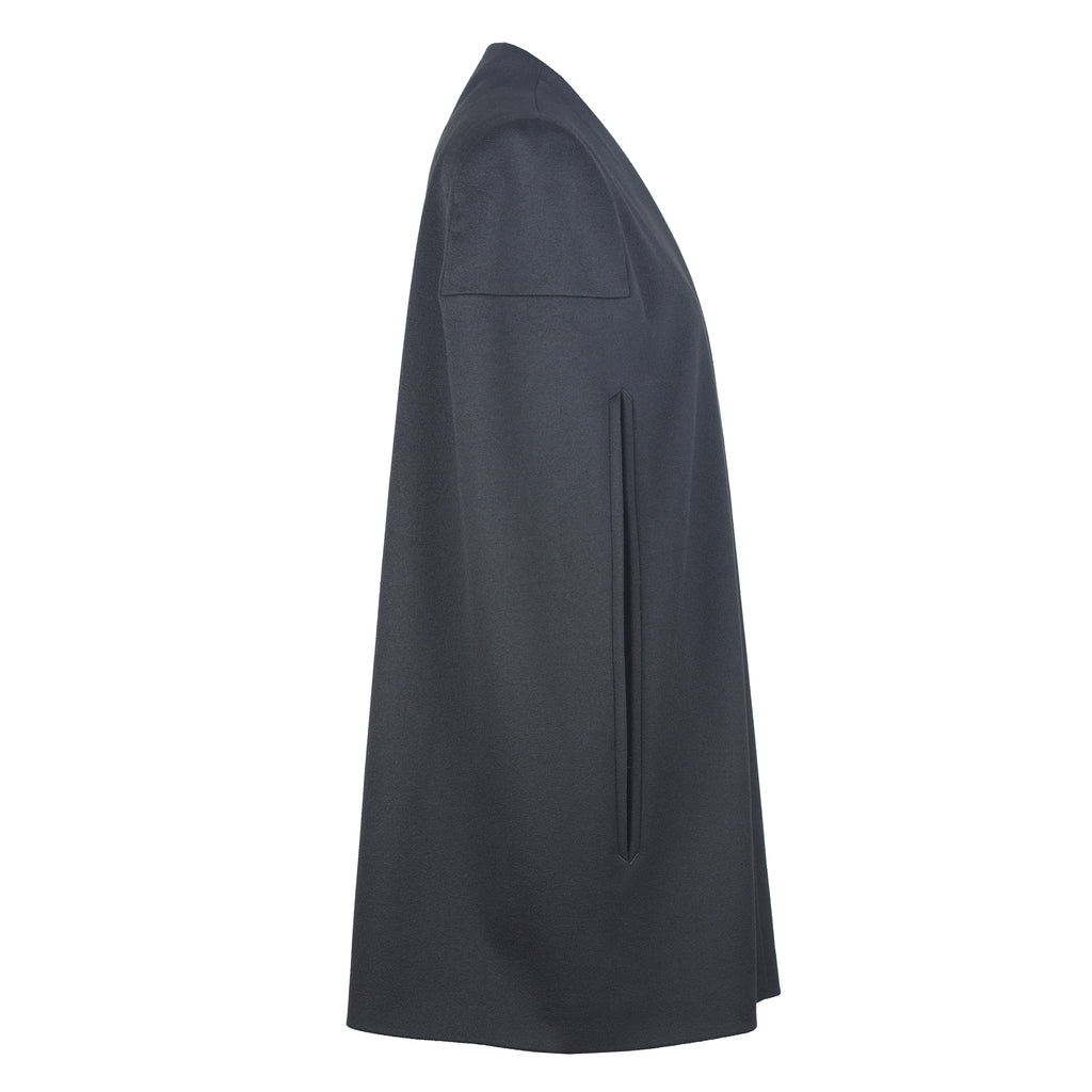 BLACK WOOL CAPE