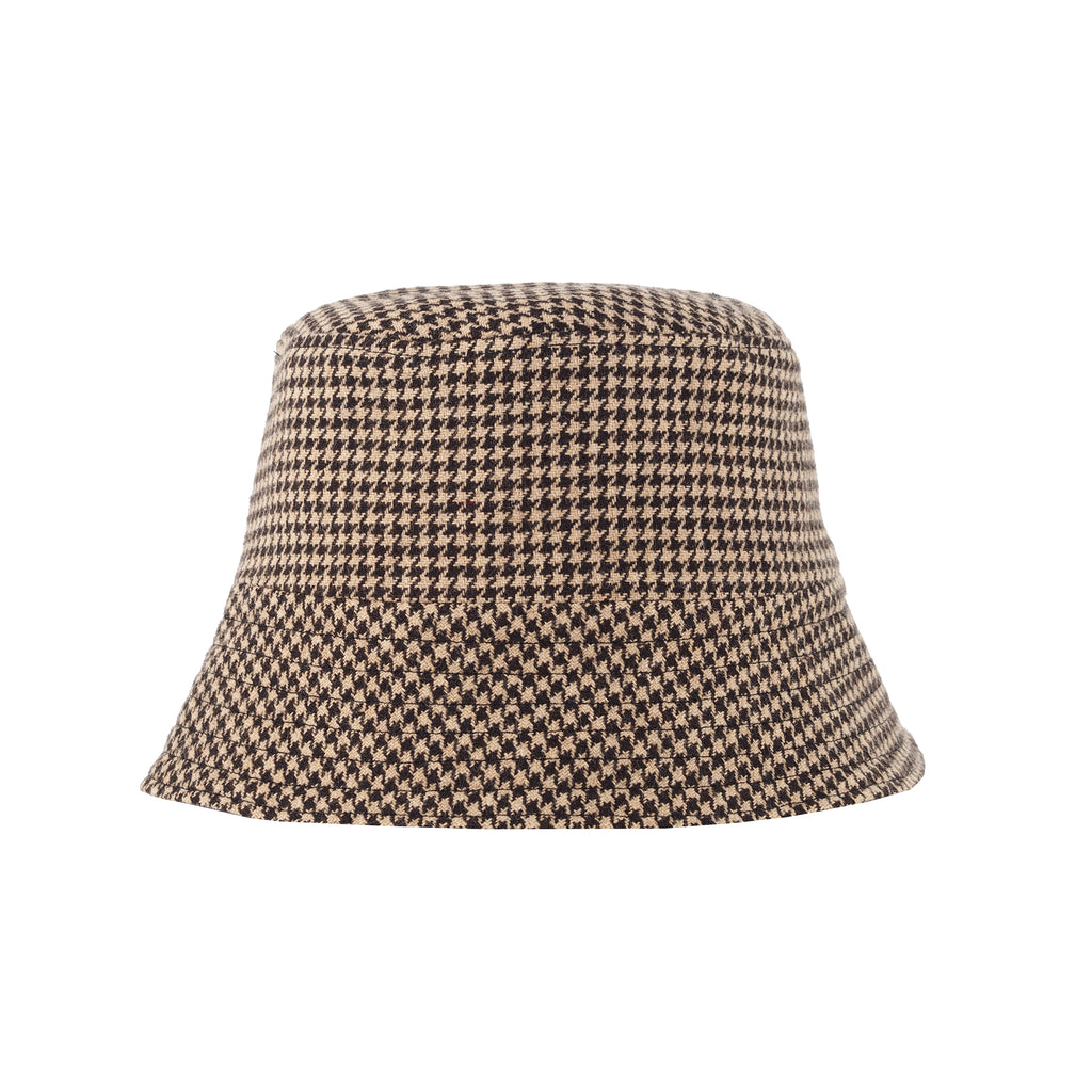 UPCYCLED HOUNDSTOOTH BUCKET HAT