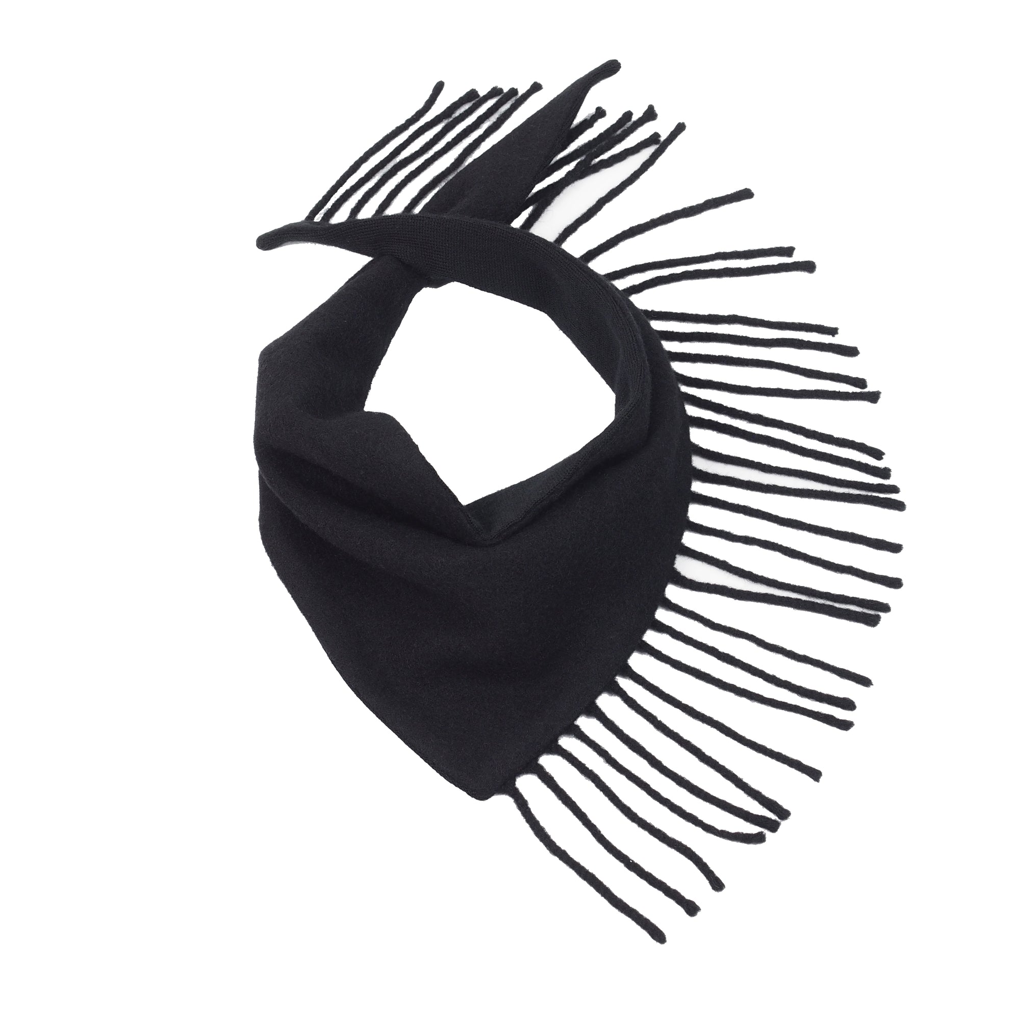 BLACK FRINGE BANDANA