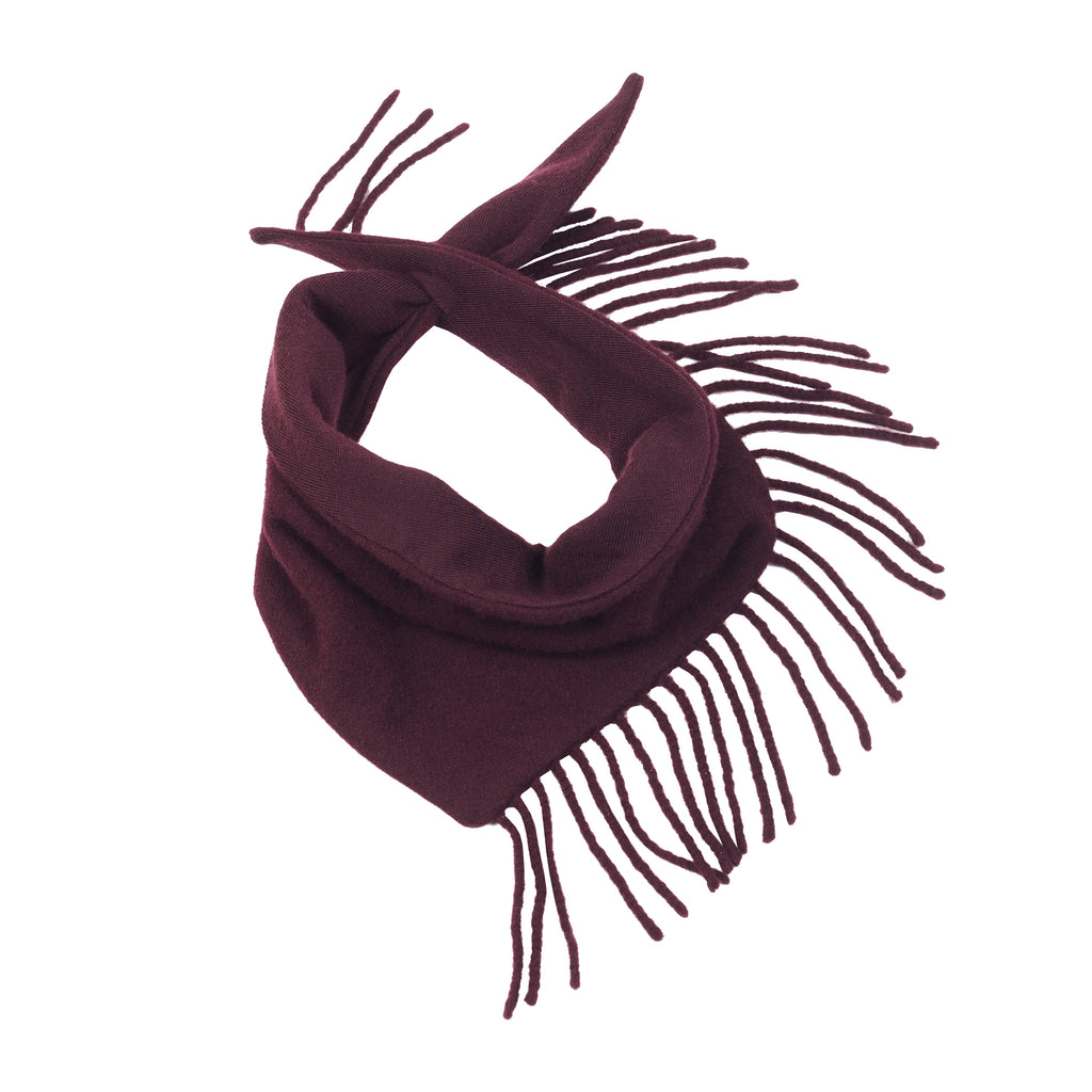 BURGUNDY FRINGE BANDANA