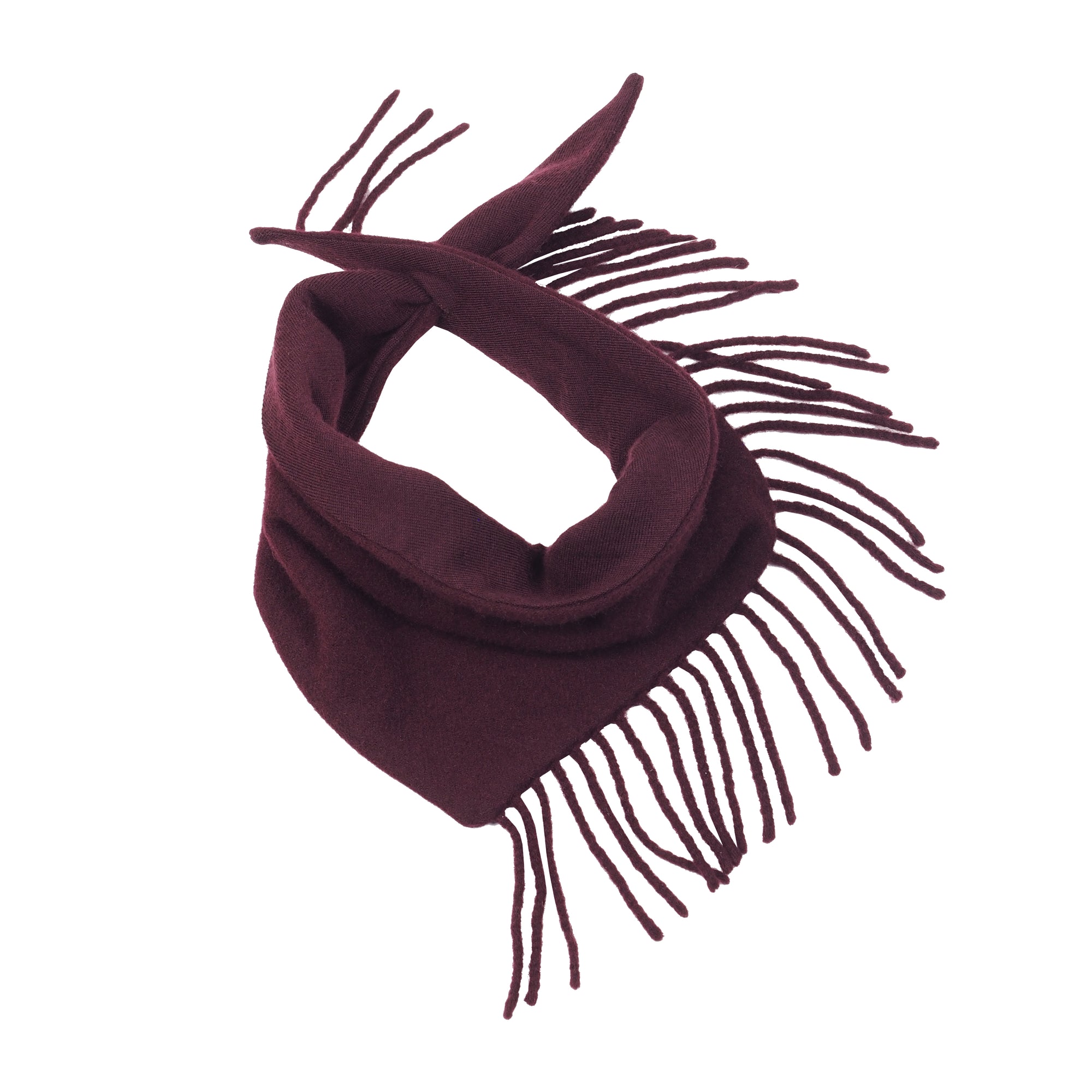 BURGUNDY FRINGE BANDANA