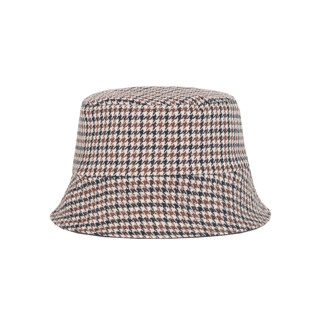 UPCYCLED HOUNDSTOOTH BUCKET HAT
