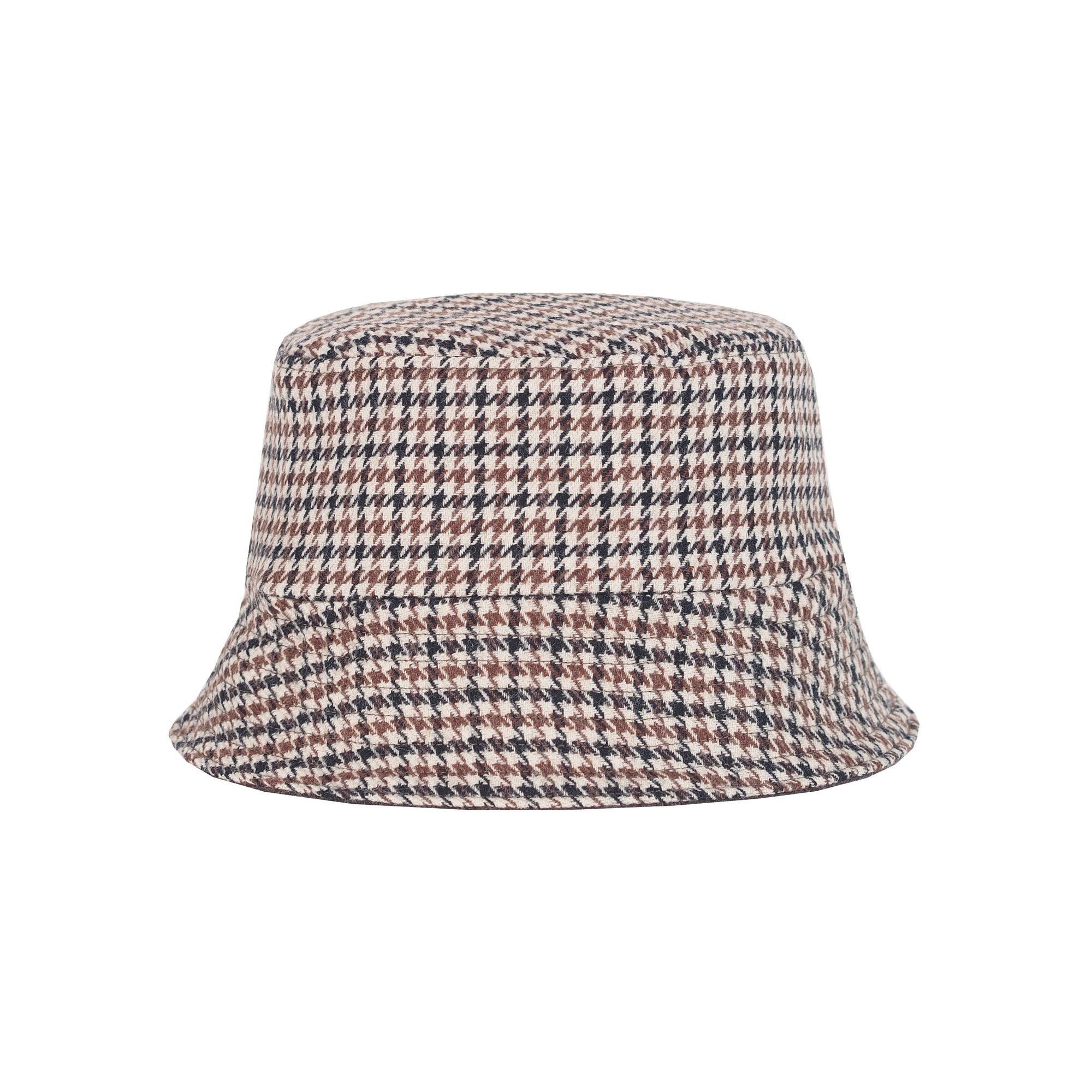 UPCYCLED HOUNDSTOOTH BUCKET HAT