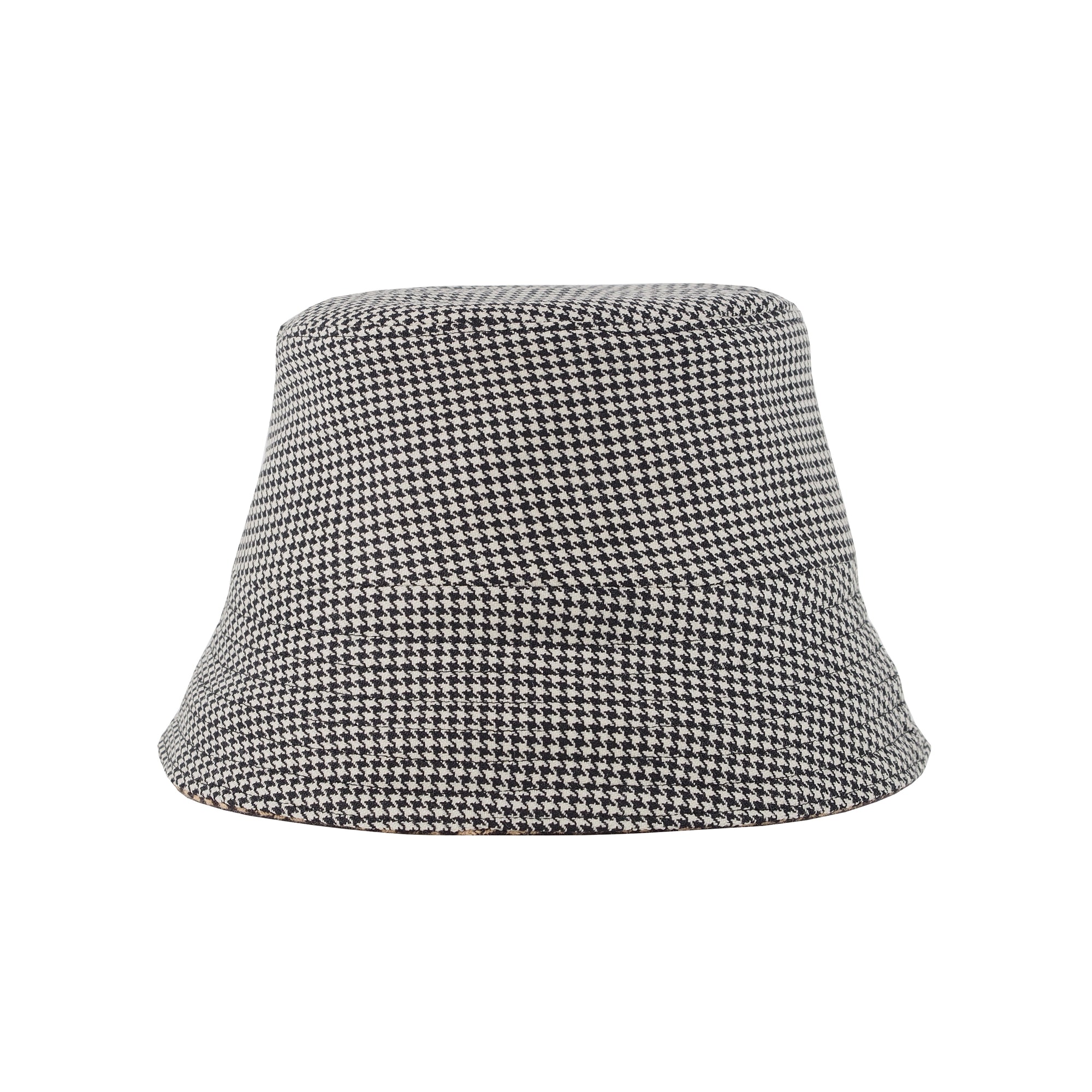 UPCYCLED HOUNDSTOOTH BUCKET HAT